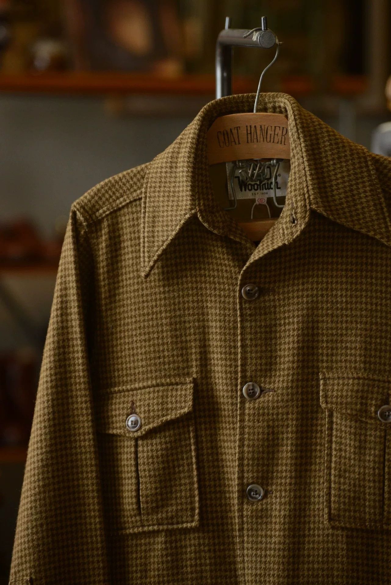 Woolrich Woolen Mills Woolrich 60s-70s Houndstooth Wool Hunting Jacket Size US S / EU 44-46 / 1 - 3 Thumbnail