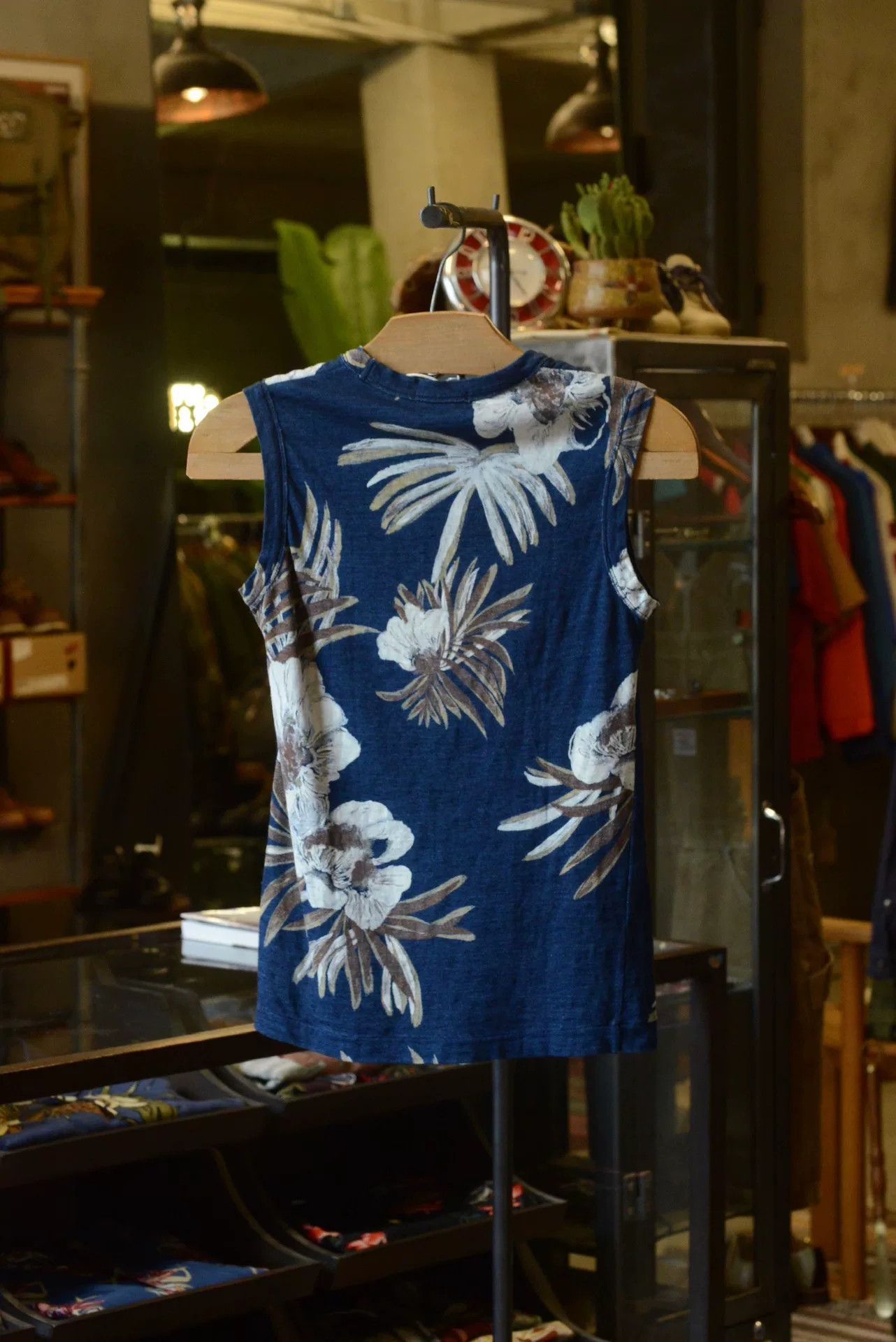 45rpm R by 45RPM Floral Indigo Sleeveless Top Size S / US 4 / IT 40 - 6 Thumbnail
