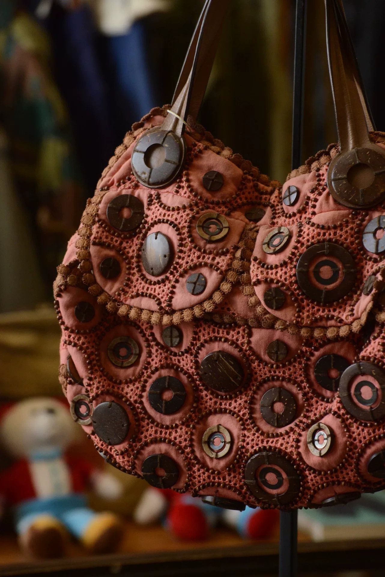 Vintage Jamin Puech Beaded Coconut Shell Handbag Size ONE SIZE - 3 Thumbnail