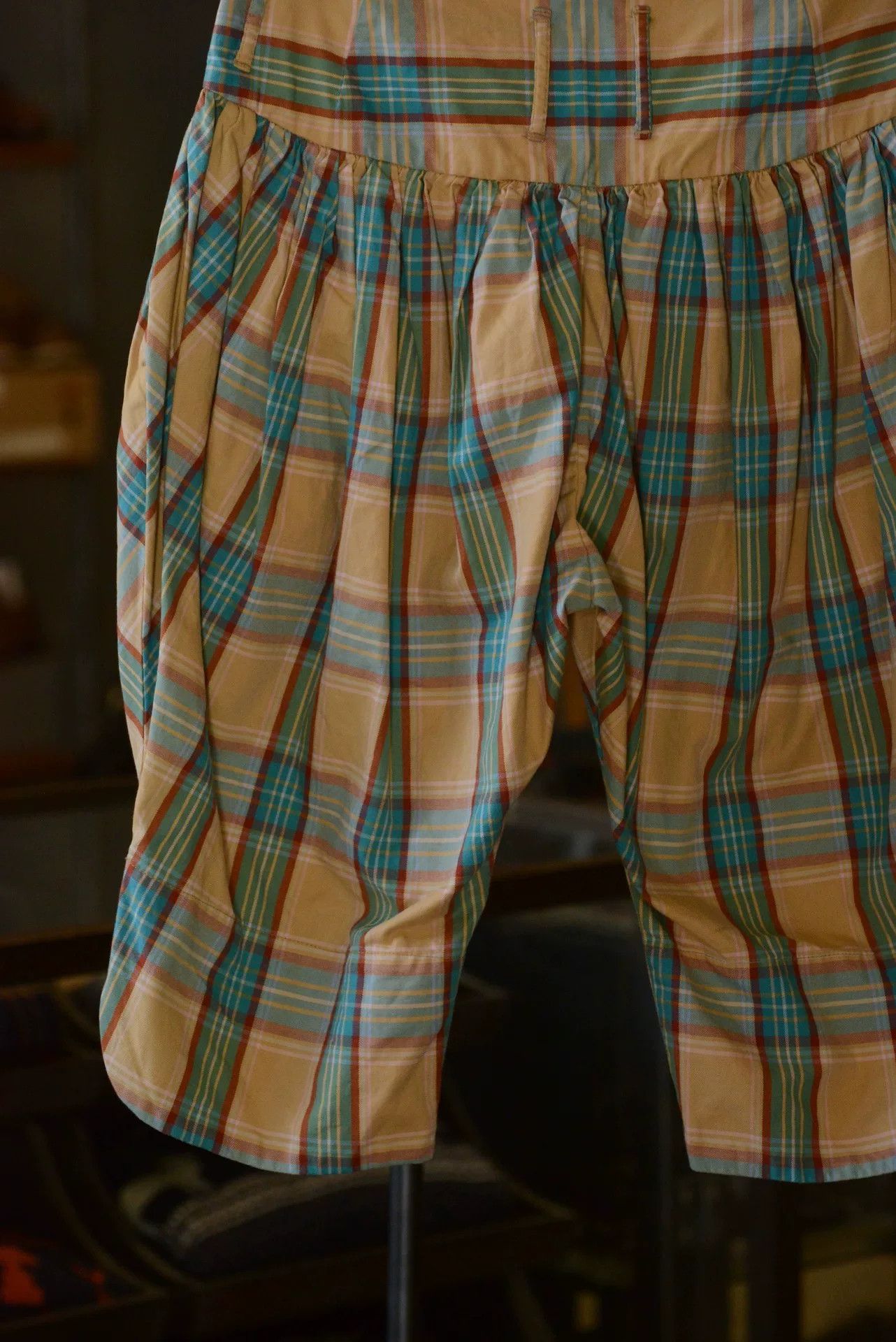 Kapital Kapital Yellow-Green Plaid Culottes Size 26" / US 2 / IT 38 - 6 Thumbnail