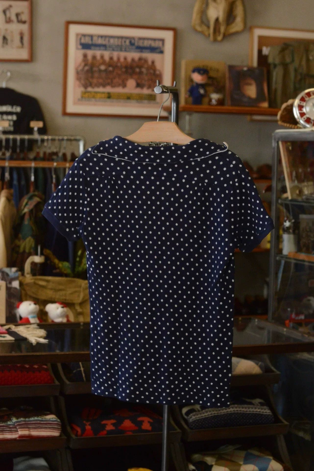 Kapital Kapital Polka Dot Navy Collar Top Size S / US 4 / IT 40 - 7 Thumbnail