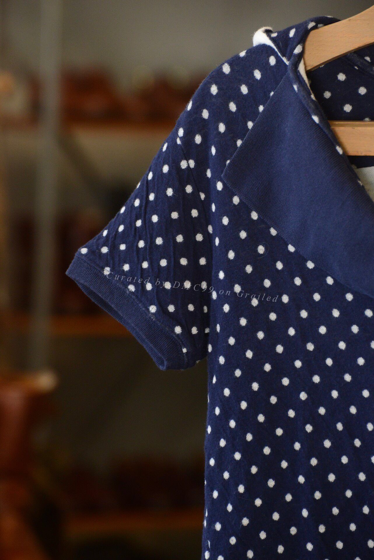 Kapital Kapital Polka Dot Navy Collar Top Size S / US 4 / IT 40 - 5 Thumbnail