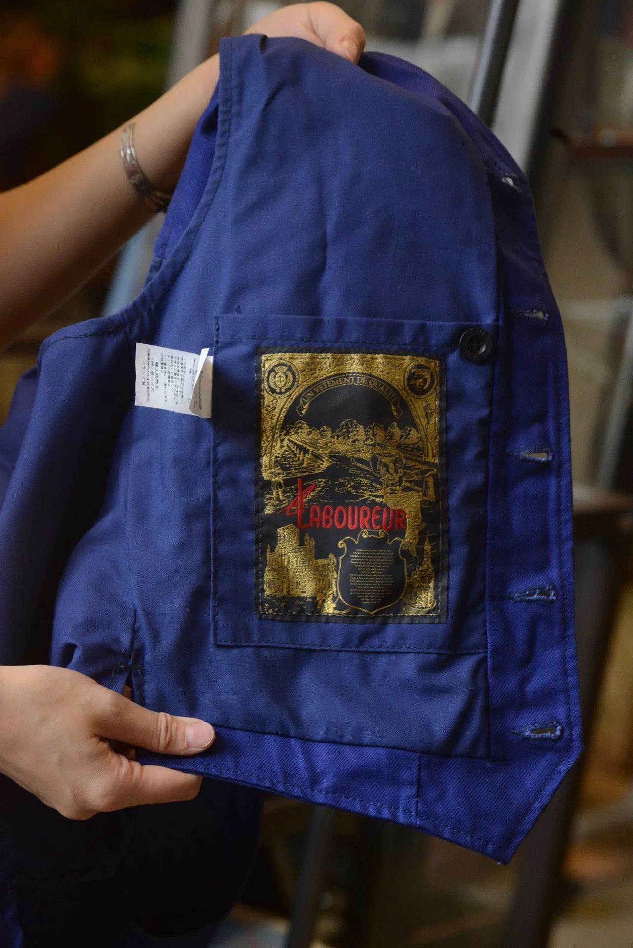Le Laboureur Le Laboureur Blue Workwear Vest France Size XS / US 0-2 / IT 36-38 - 8 Thumbnail
