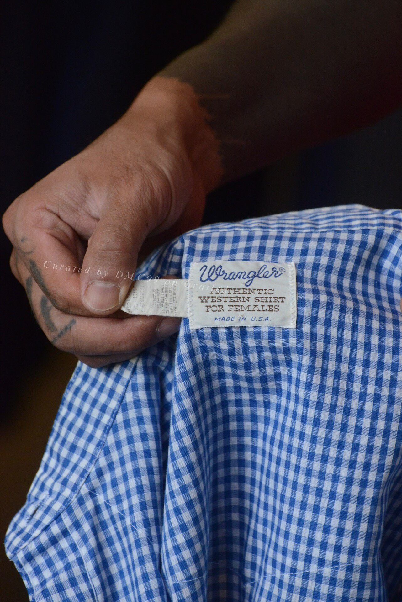Wrangler Wrangler 1970s US Blue White Check Shirt Size US S / EU 44-46 / 1 - 9 Thumbnail
