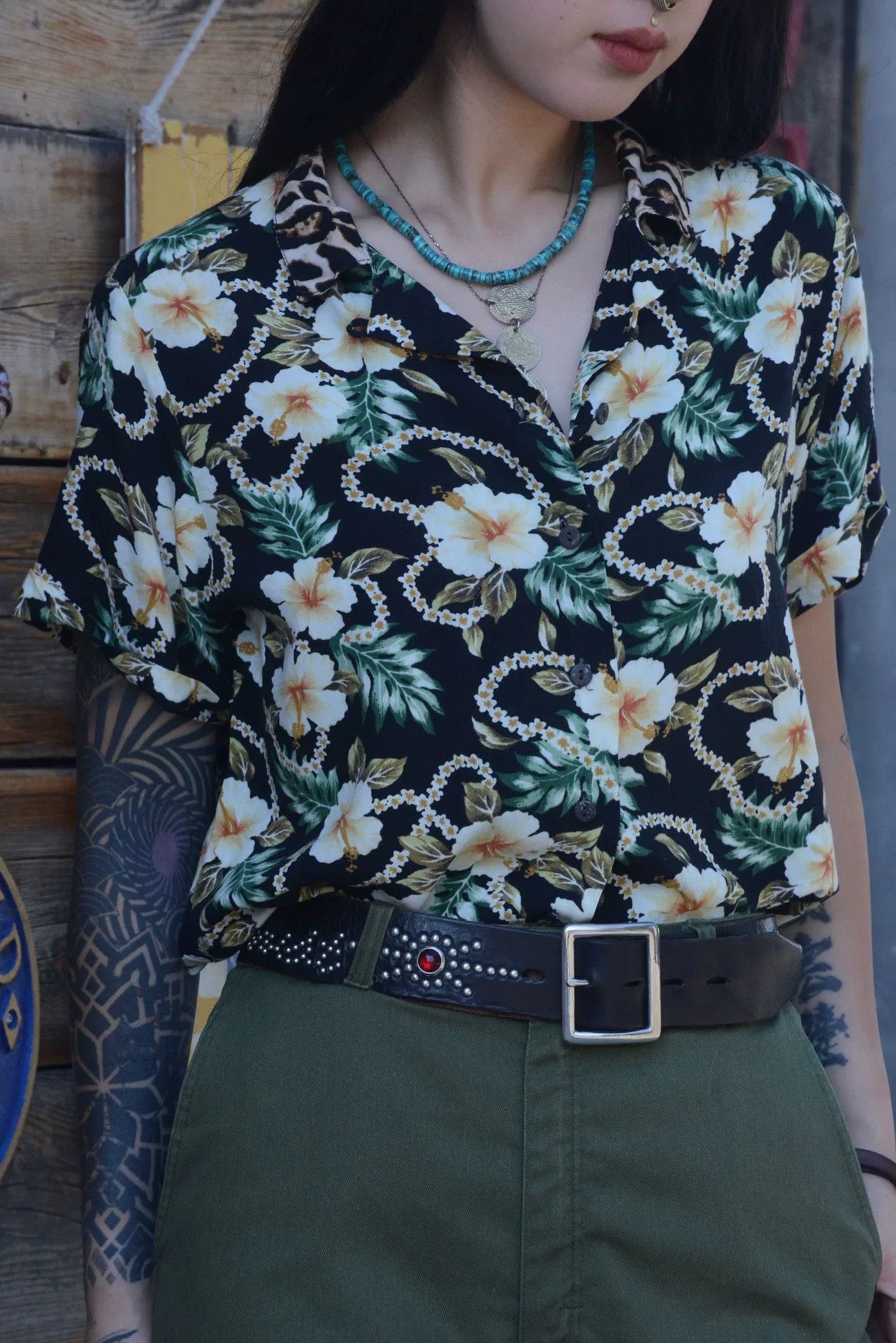 Denim & Supply Ralph Lauren DenimSupply Plumeria Pattern Aloha Shirt Size US M / EU 48-50 / 2 - 9 Thumbnail