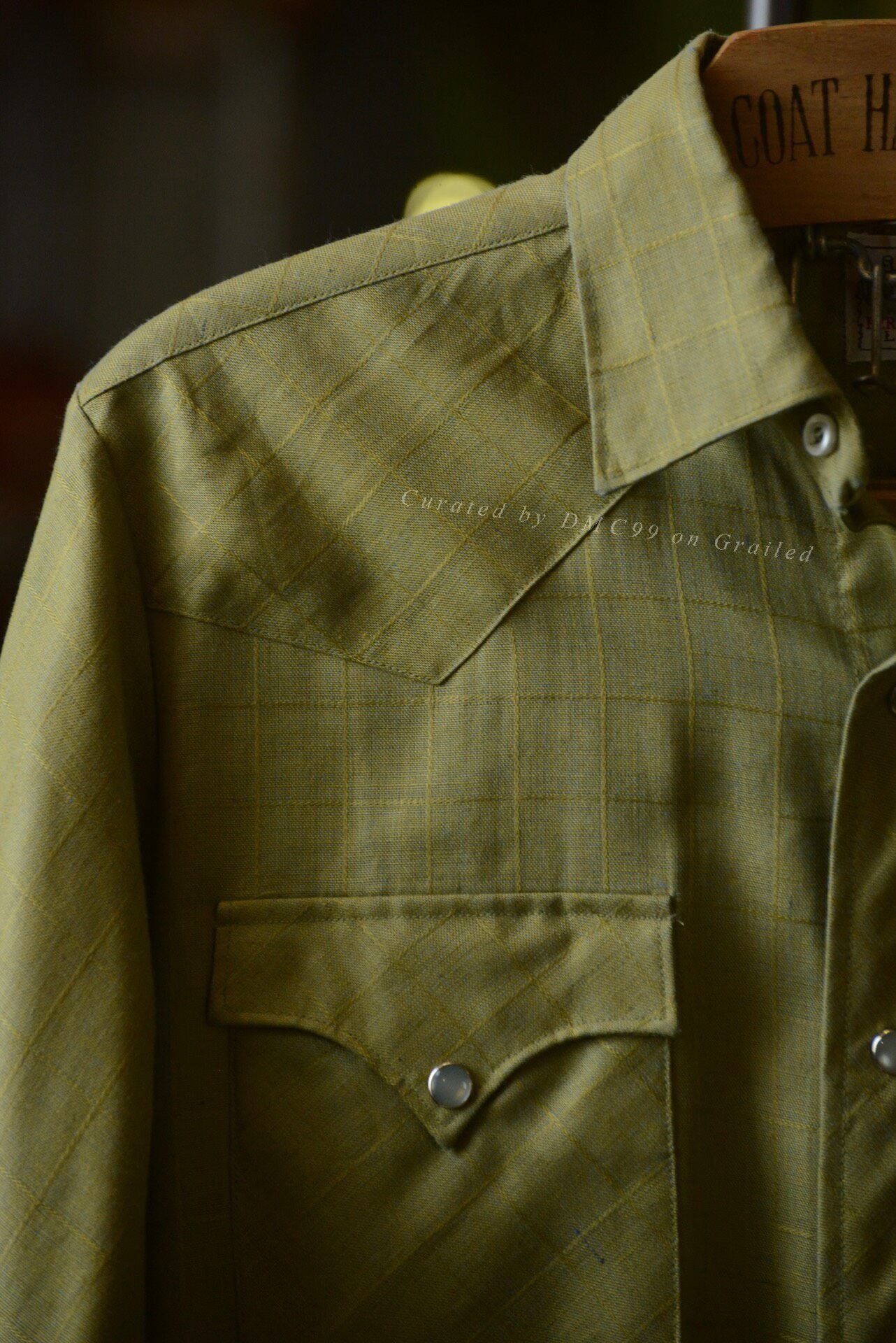 Vintage 1970s Diagonal Plaid Pearl Button Western Shirt Size US M / EU 48-50 / 2 - 6 Thumbnail