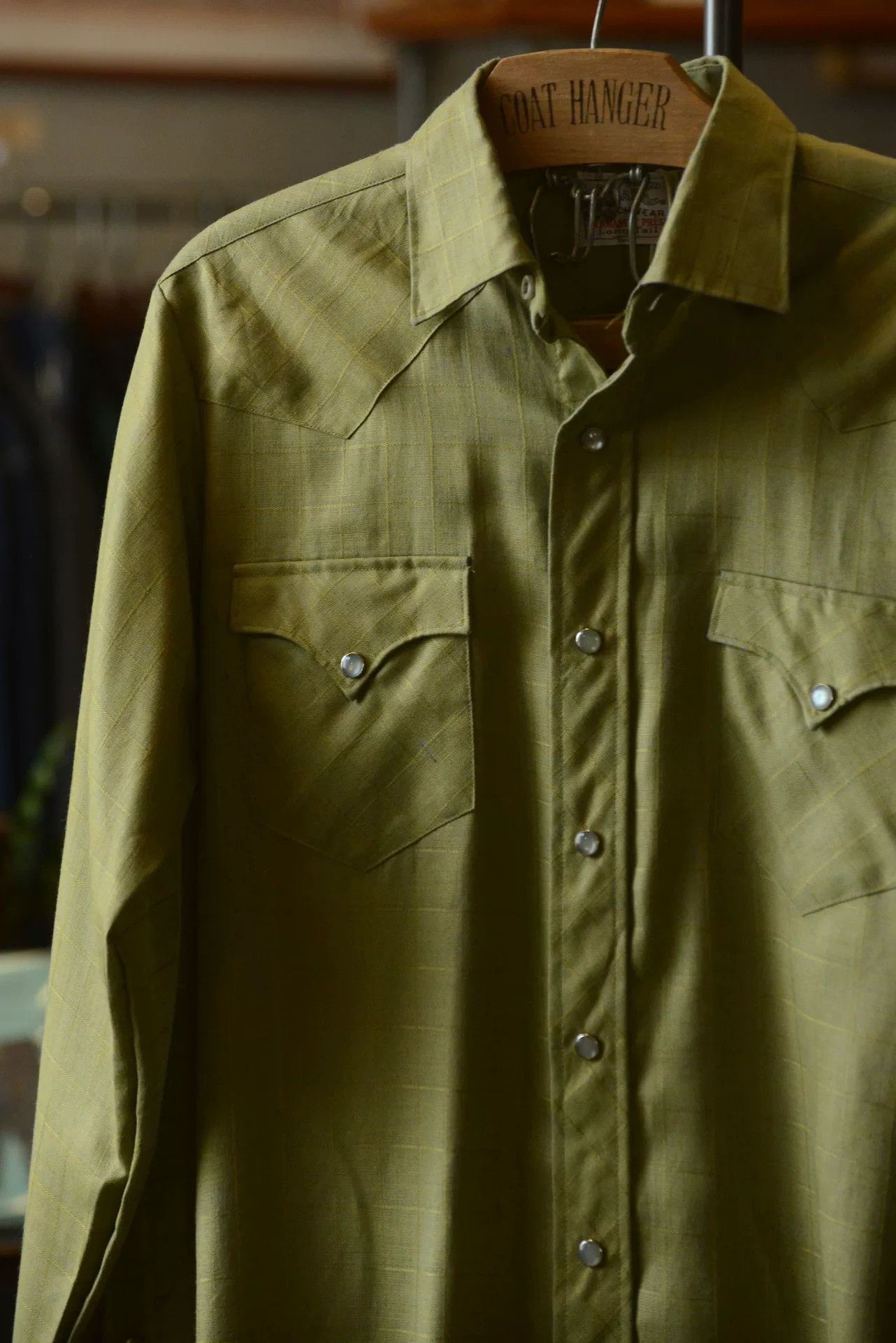 Vintage 1970s Diagonal Plaid Pearl Button Western Shirt Size US M / EU 48-50 / 2 - 4 Thumbnail