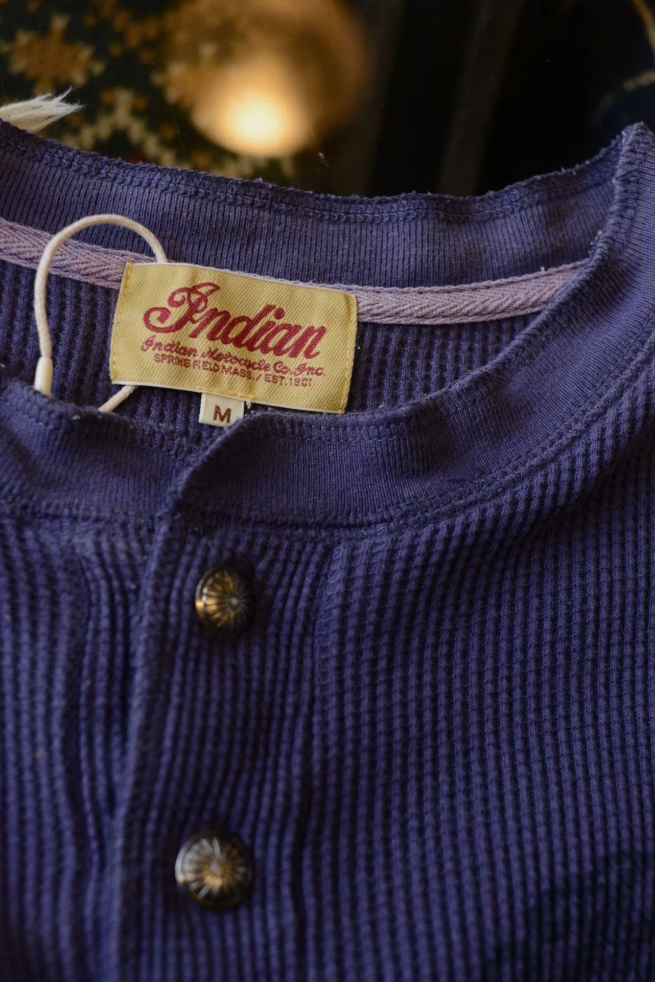 Indian Motorcycle Indian Motorcycle Purple Waffle Knit Short Sleeve Size US M / EU 48-50 / 2 - 8 Thumbnail