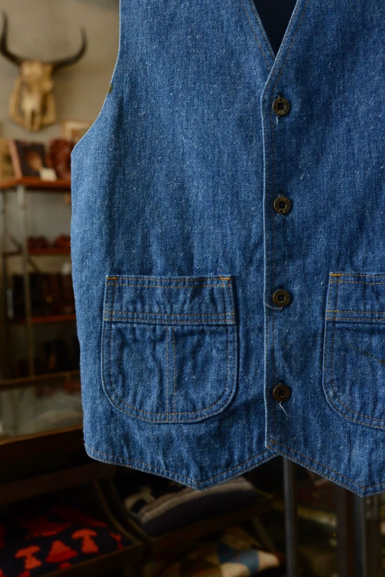 Levi's Vintage Clothing 1970s Levis Panatela Denim Vest Size US S / EU 44-46 / 1 - 3 Thumbnail