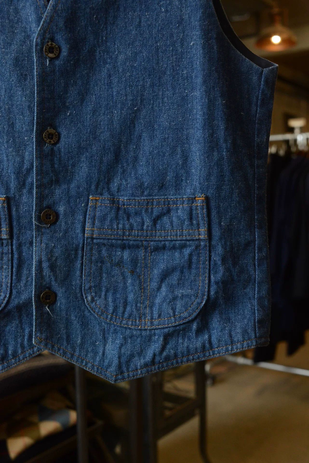 Levi's Vintage Clothing 1970s Levis Panatela Denim Vest Size US S / EU 44-46 / 1 - 4 Thumbnail