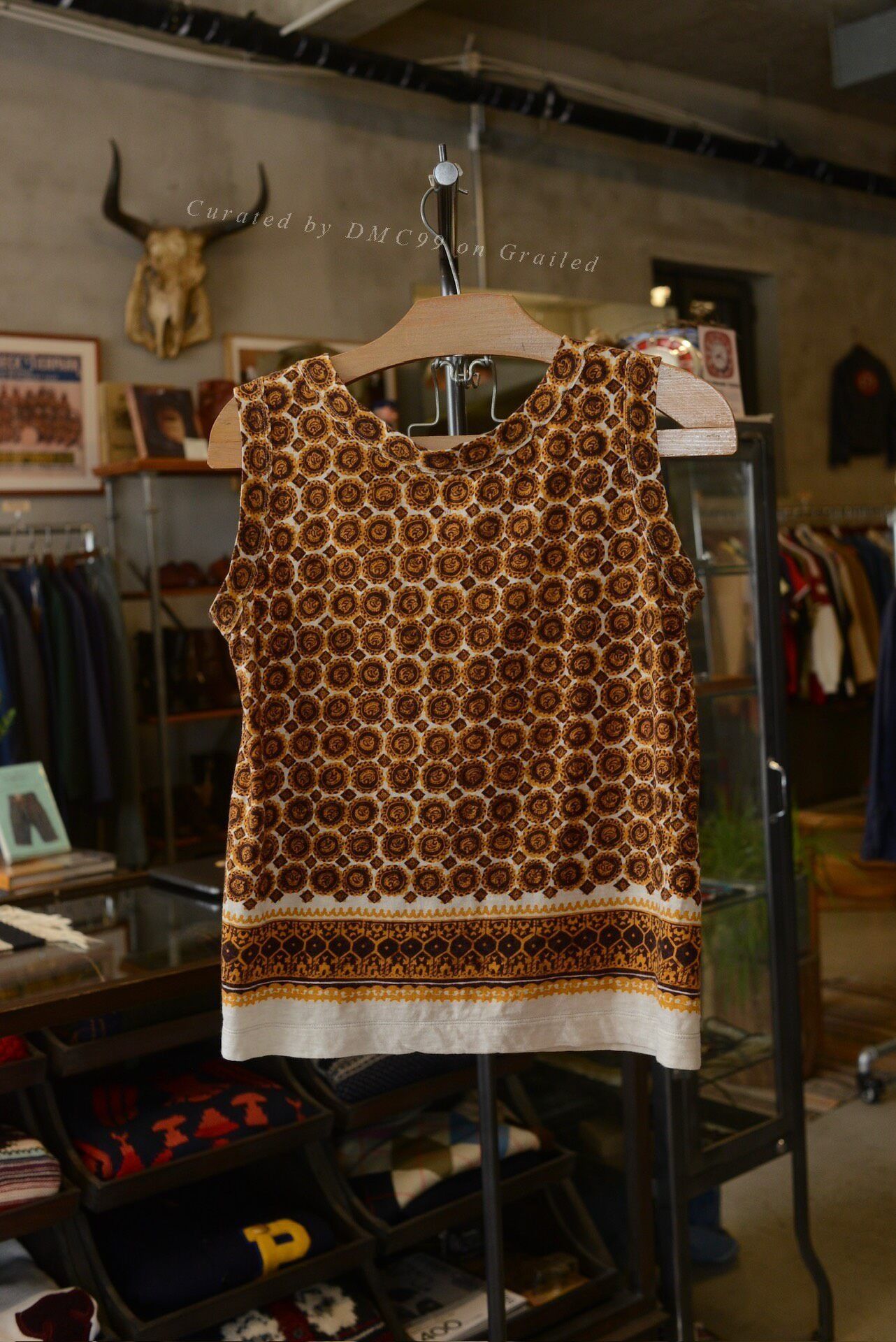 45rpm 45rpm Gold Print Cotton Vest Size M / US 6-8 / IT 42-44 - 7 Thumbnail