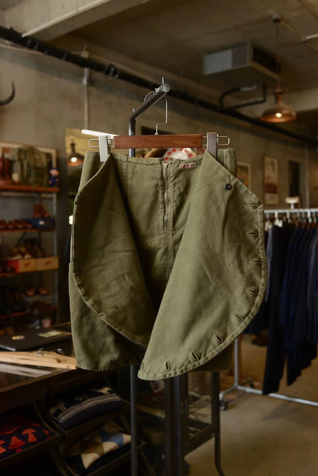 Kapital Kapital Military Green Corduroy Skirt Size 34" / US 12 / IT 48 - 8 Thumbnail