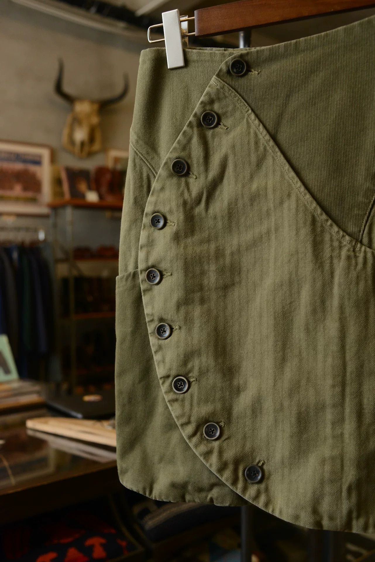 Kapital Kapital Military Green Corduroy Skirt Size 34" / US 12 / IT 48 - 3 Thumbnail