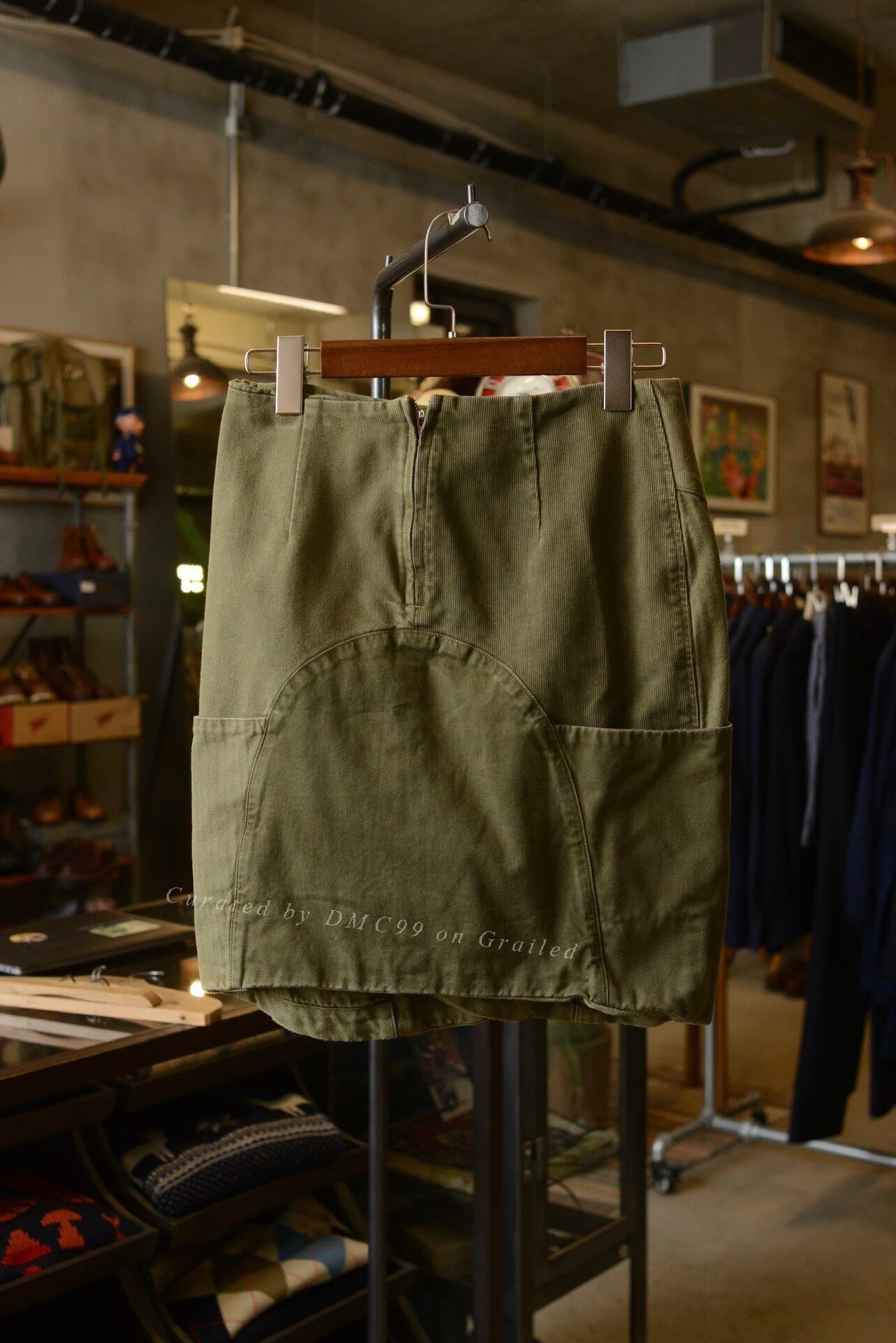 Kapital Kapital Military Green Corduroy Skirt Size 34" / US 12 / IT 48 - 5 Thumbnail