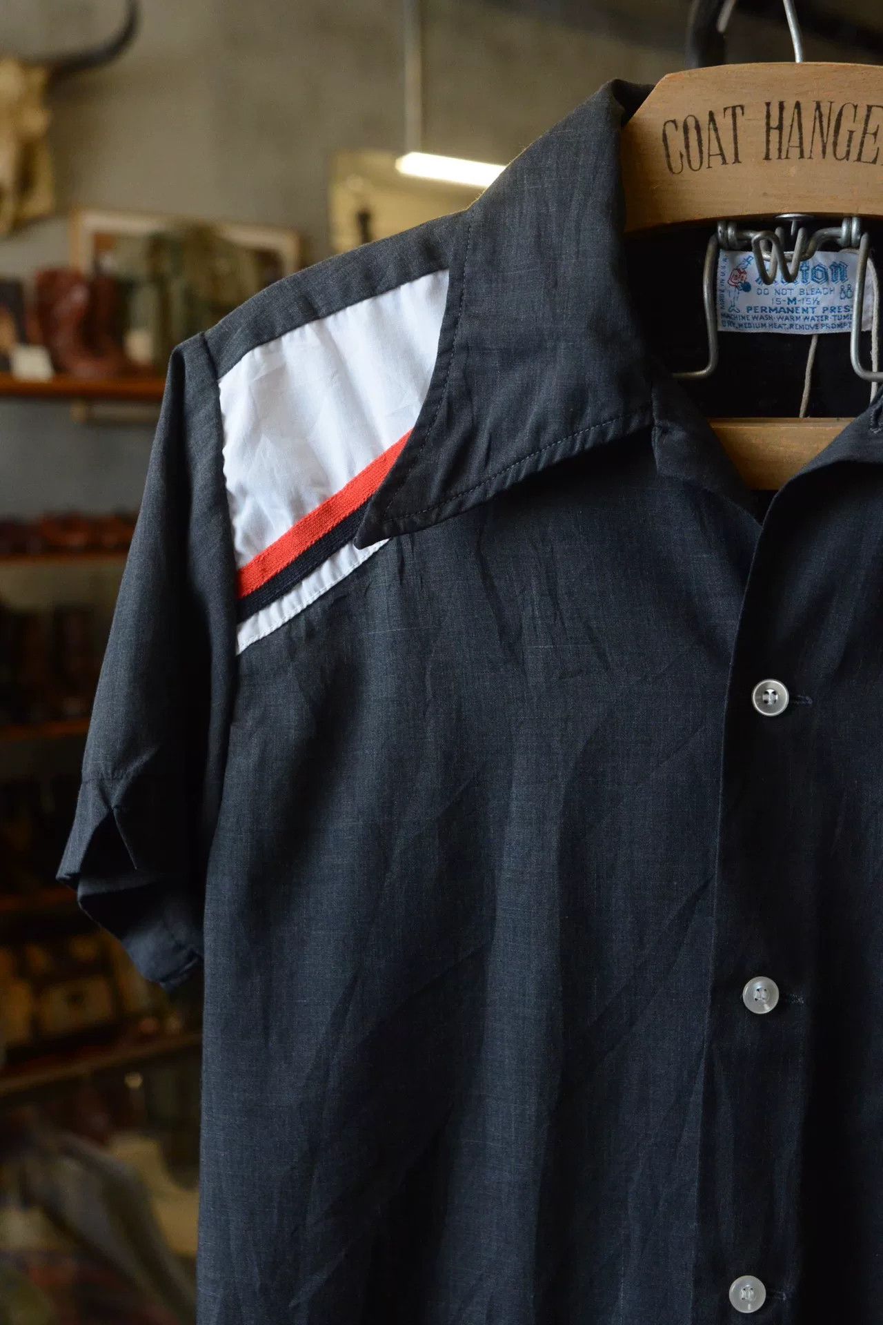 No Vacancy Inn 1970s Hilton American Bowling Shirt Size US M / EU 48-50 / 2 - 2 Thumbnail
