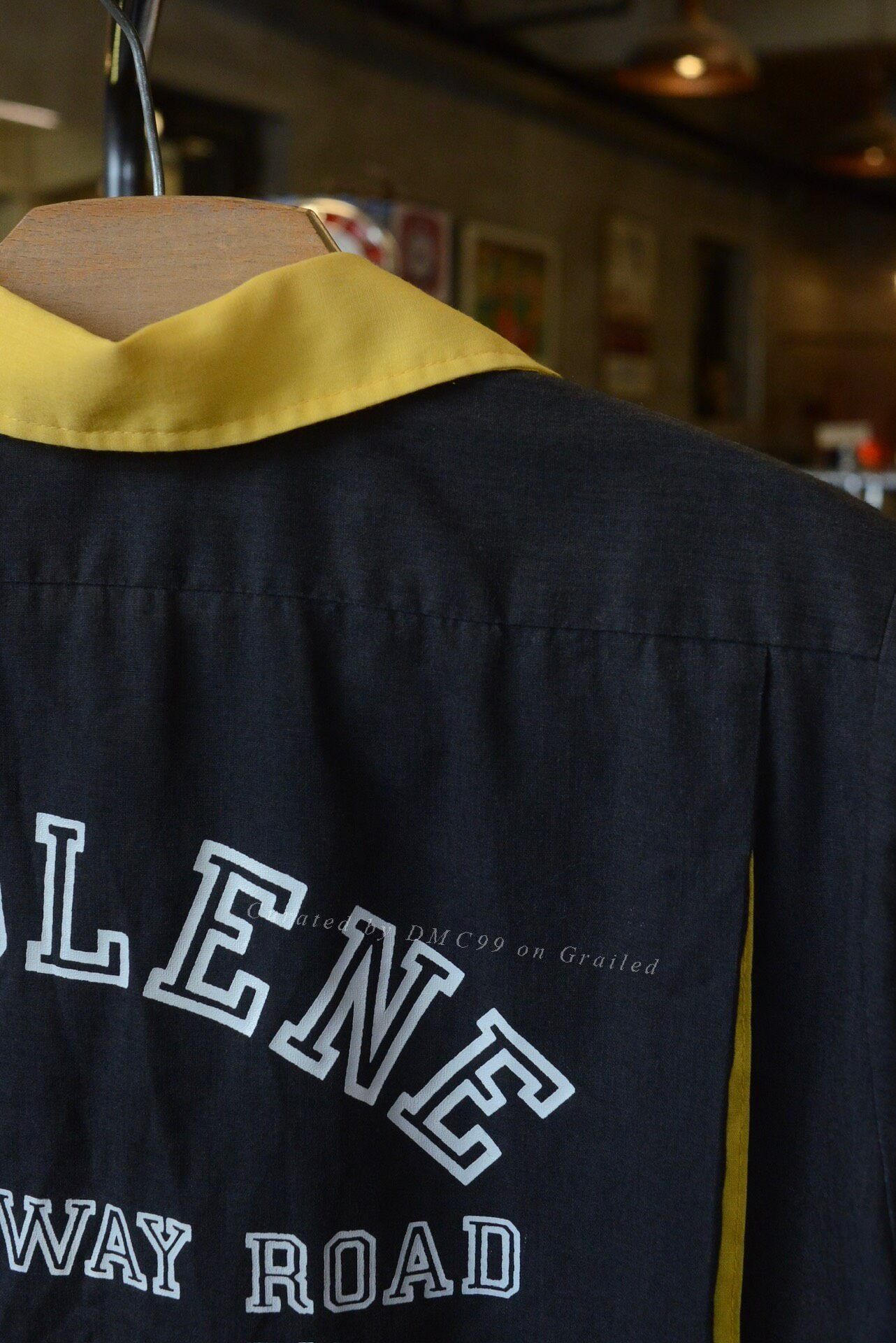 Vintage 1960s Hilton Yellow Black Bowling Shirt Size US M / EU 48-50 / 2 - 7 Thumbnail