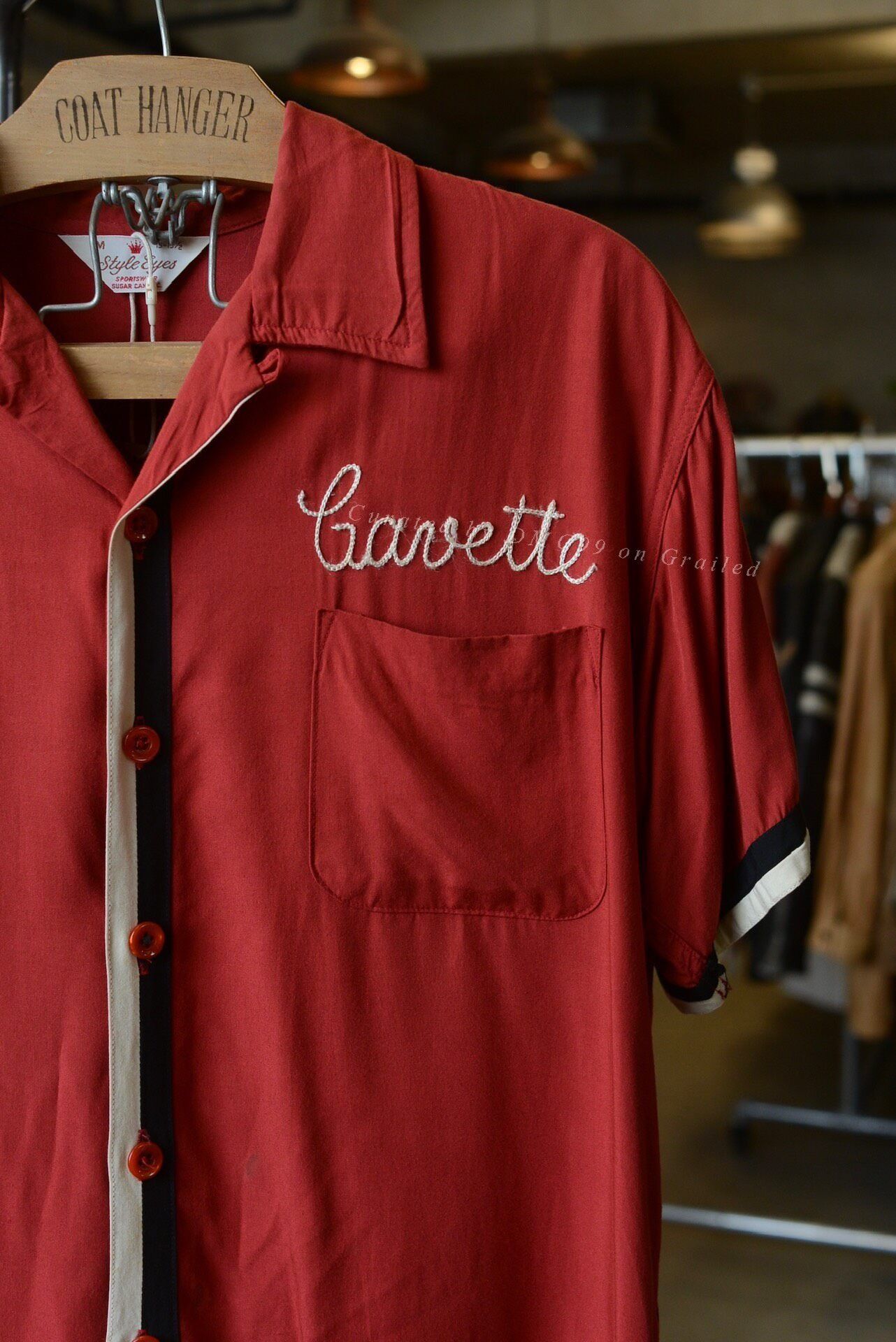 Sugar Cane Style Eyes Embroidered Bowling Shirt Size US M / EU 48-50 / 2 - 3 Thumbnail
