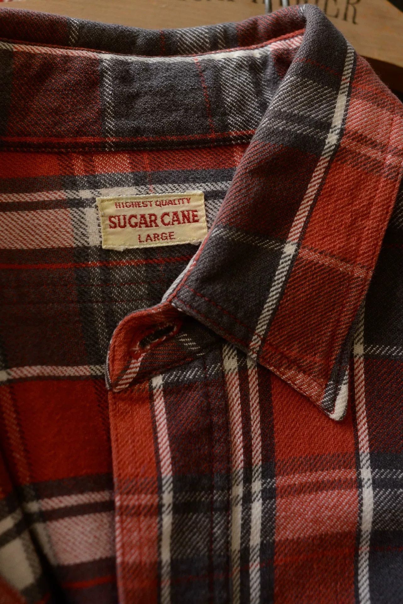 Sugar Cane SugarCane Red Plaid Shirt L Size US L / EU 52-54 / 3 - 8 Thumbnail