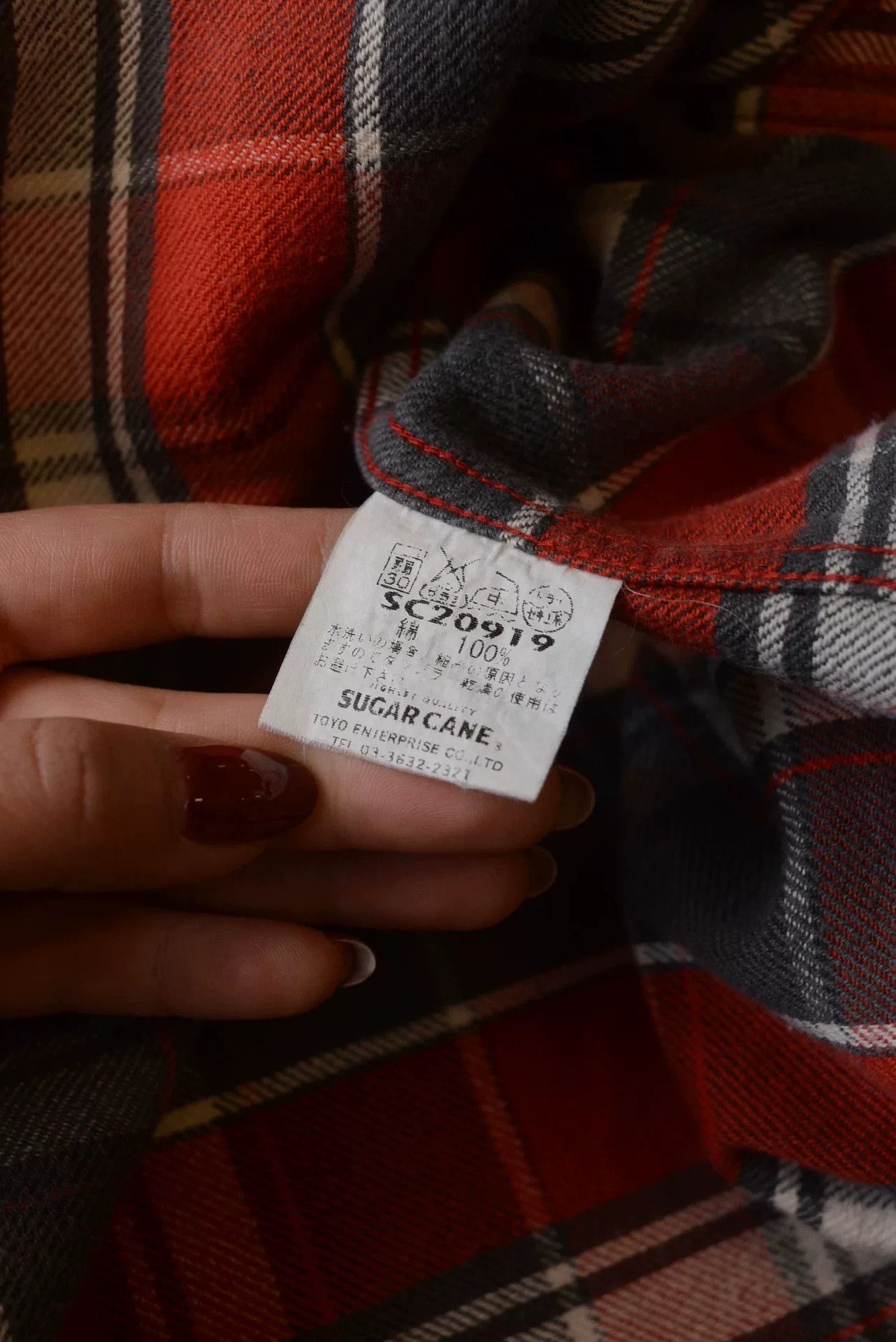 Sugar Cane SugarCane Red Plaid Shirt L Size US L / EU 52-54 / 3 - 9 Thumbnail