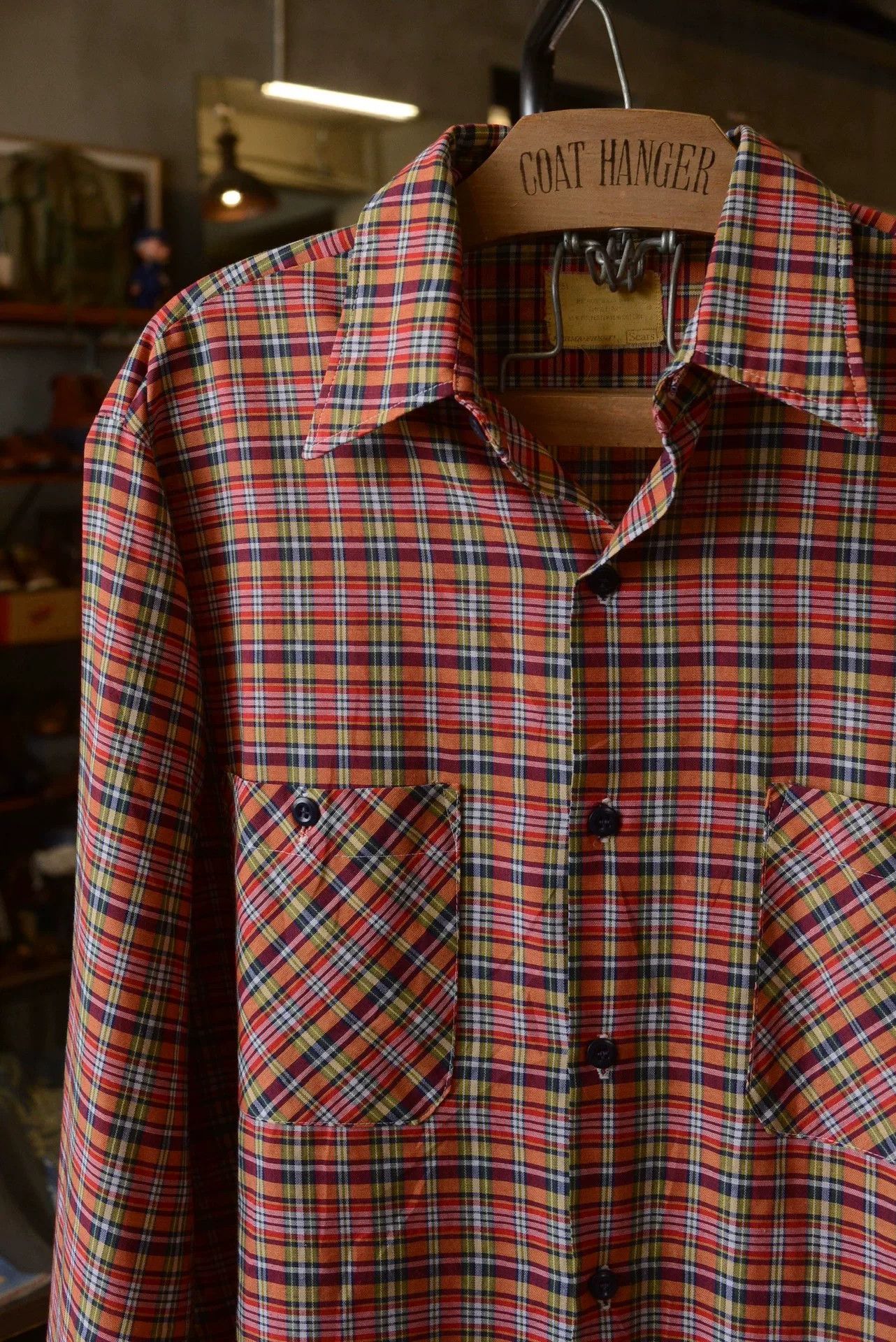 Sears Sears 1970s Plaid Shirt Double Pocket Size US M / EU 48-50 / 2 - 2 Thumbnail