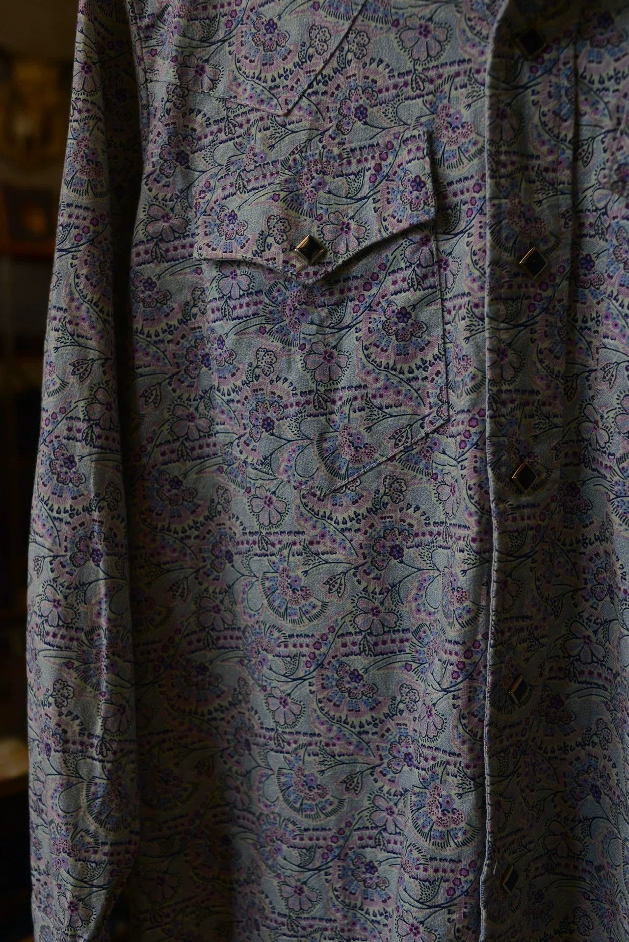 Vintage 1980s American Floral Pearl Button Shirt Size S / US 4 / IT 40 - 3 Thumbnail