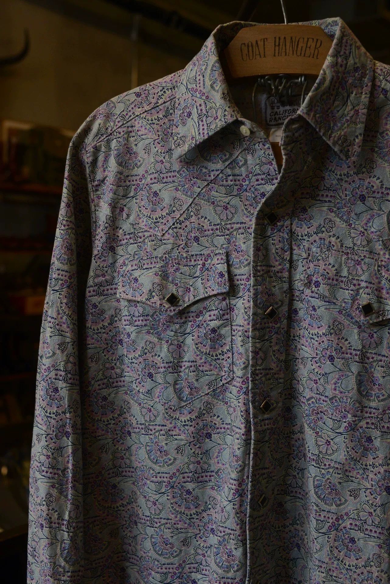 Vintage 1980s American Floral Pearl Button Shirt Size S / US 4 / IT 40 - 2 Thumbnail