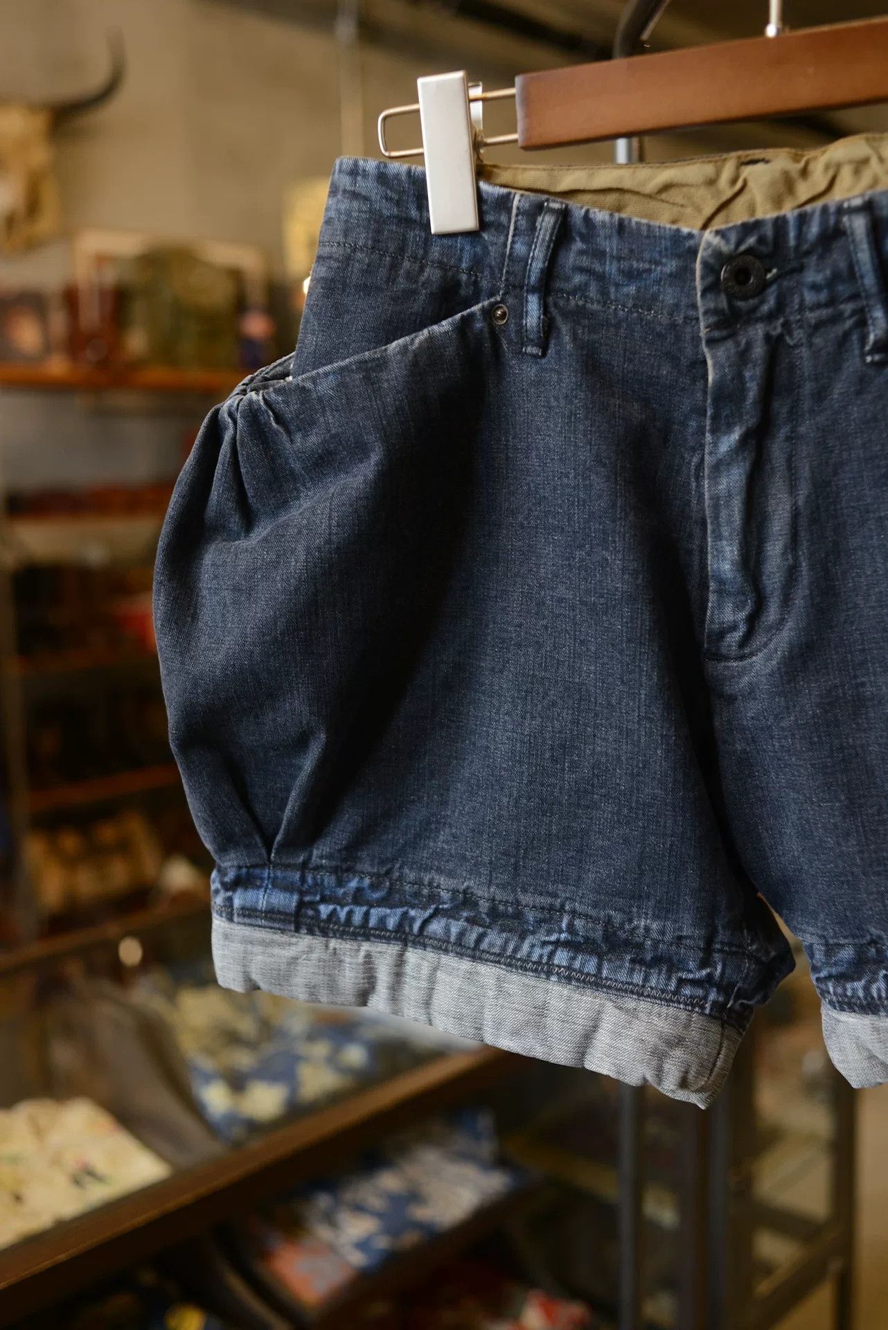 Kapital Kapital Wide-Leg Denim Shorts Size 28" / US 6 / IT 42 - 2 Thumbnail