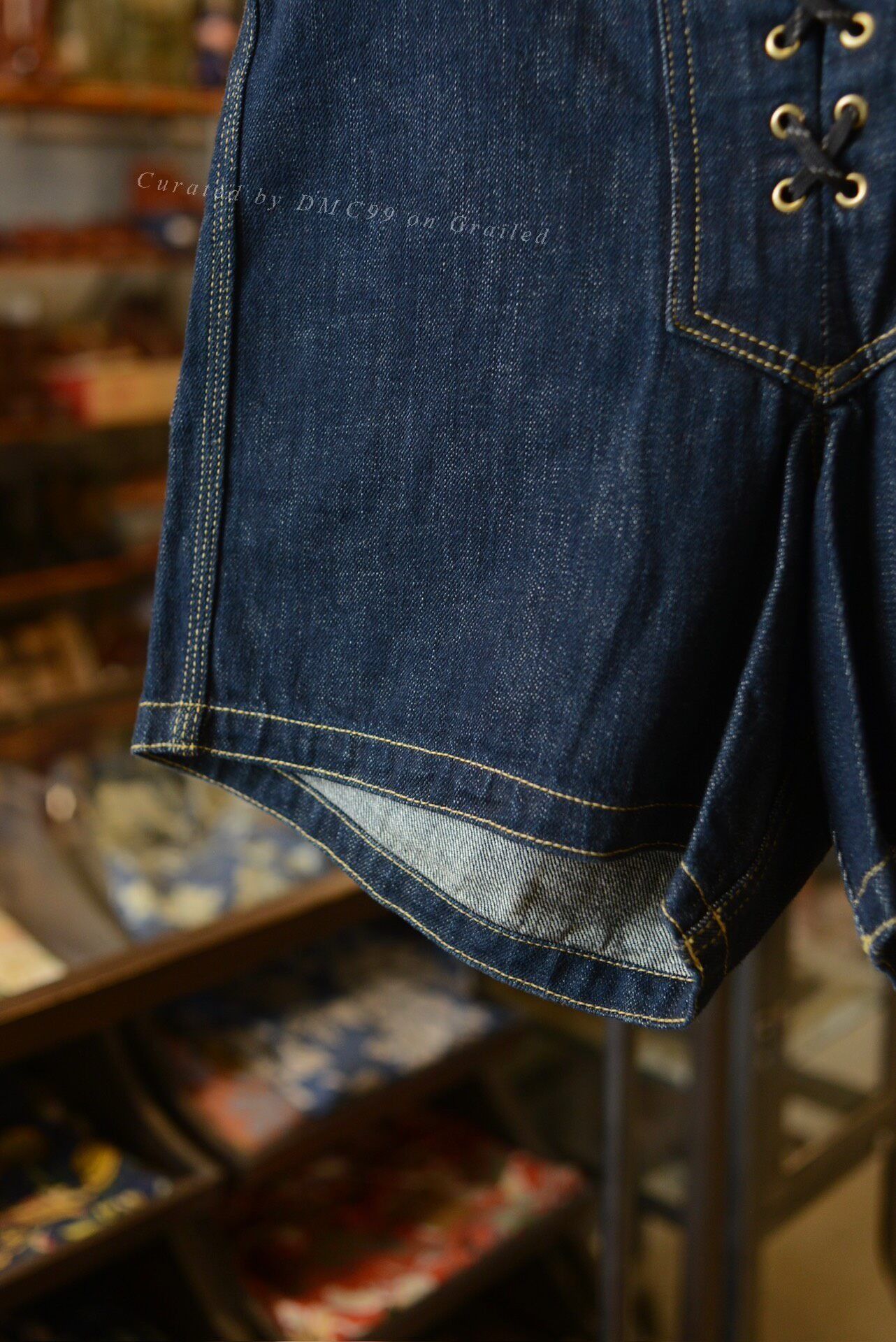 Kapital Kapital High-Waist Belted Denim Shorts Size 30" / US 8 / IT 44 - 3 Thumbnail