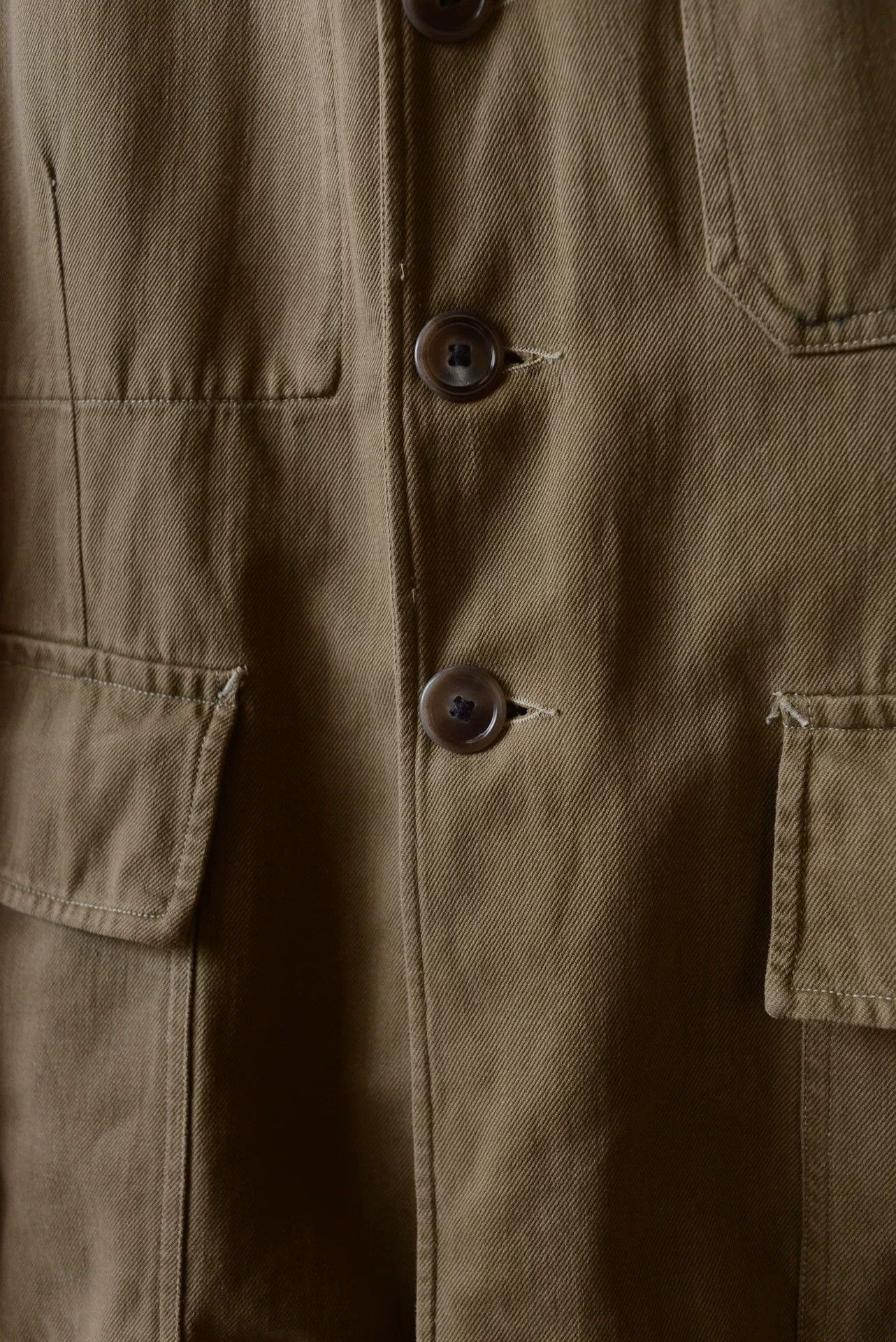 Vintage 1950s French Postman Khaki Work Jacket Size US M / EU 48-50 / 2 - 5 Thumbnail