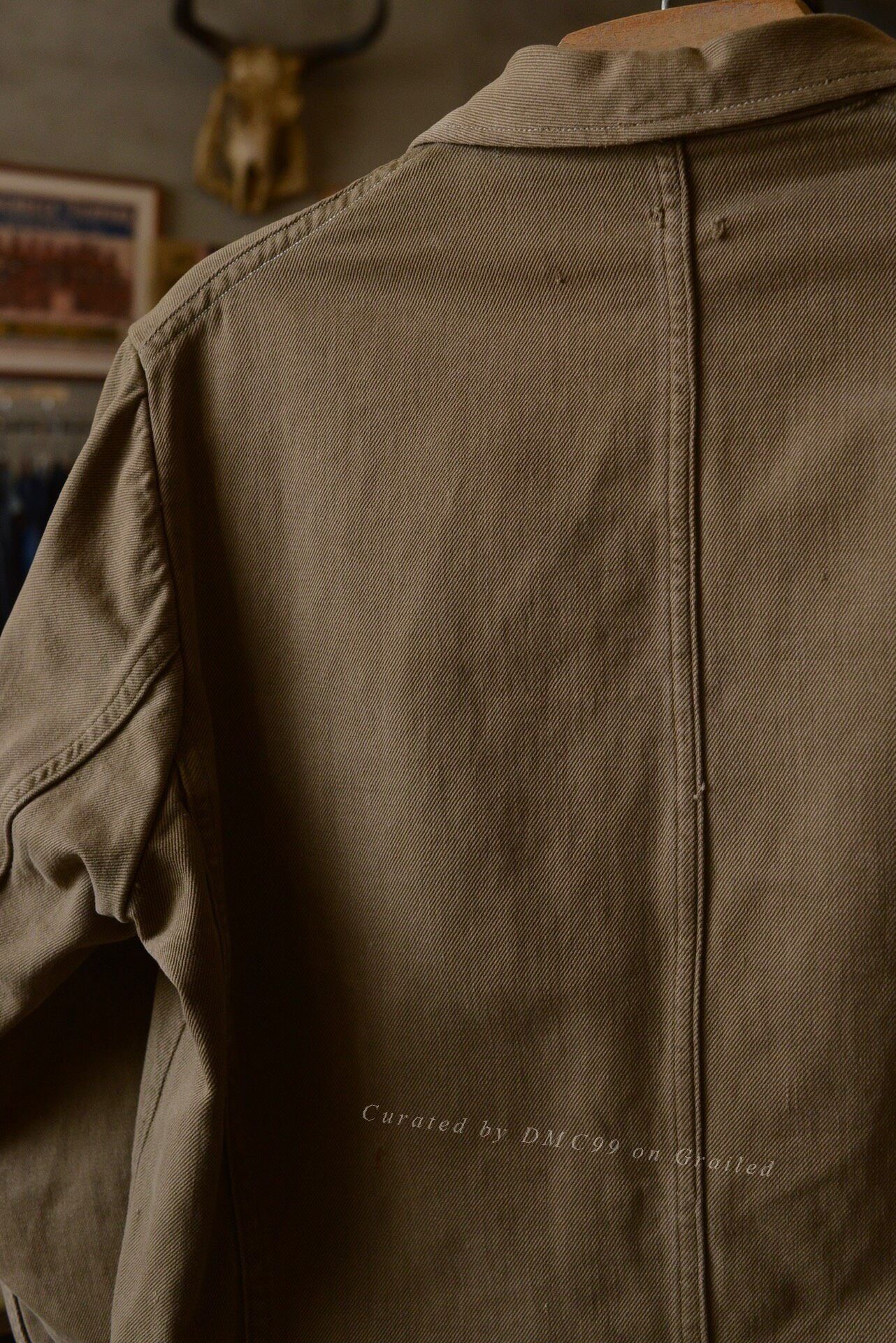 Vintage 1950s French Postman Khaki Work Jacket Size US M / EU 48-50 / 2 - 7 Thumbnail