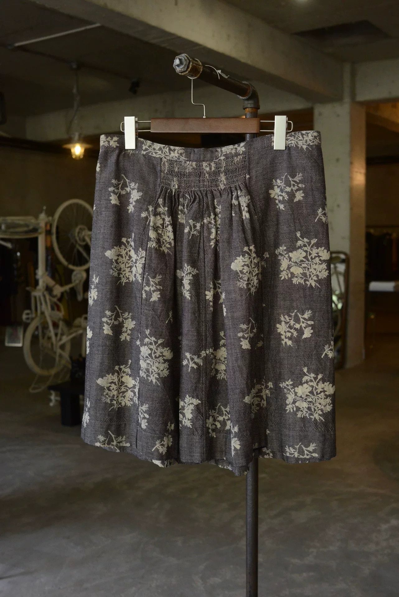 45rpm 45rpm Cotton Floral Skirt Gray 2 Size 22" - 5 Thumbnail