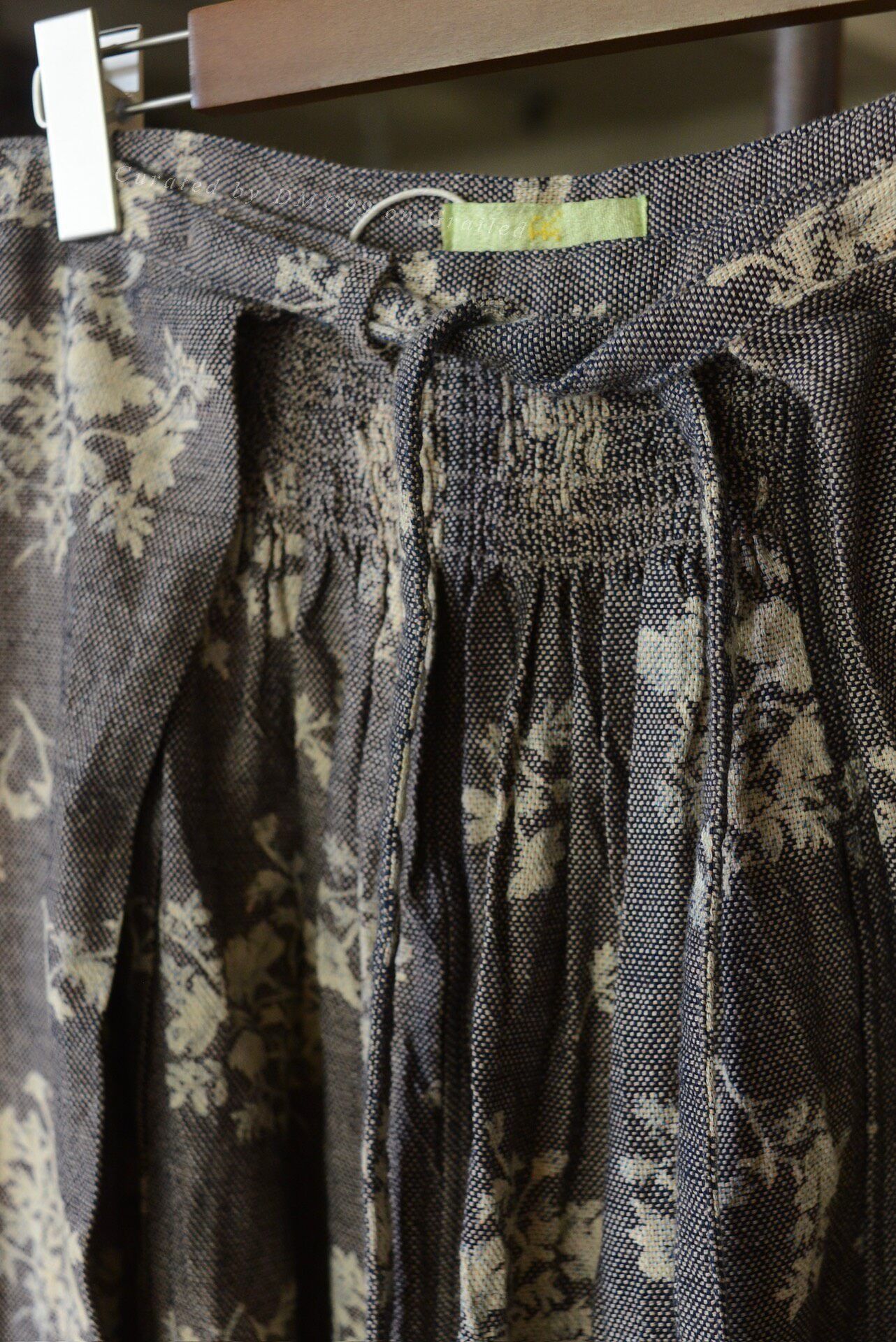 45rpm 45rpm Cotton Floral Skirt Gray 2 Size 22" - 4 Thumbnail