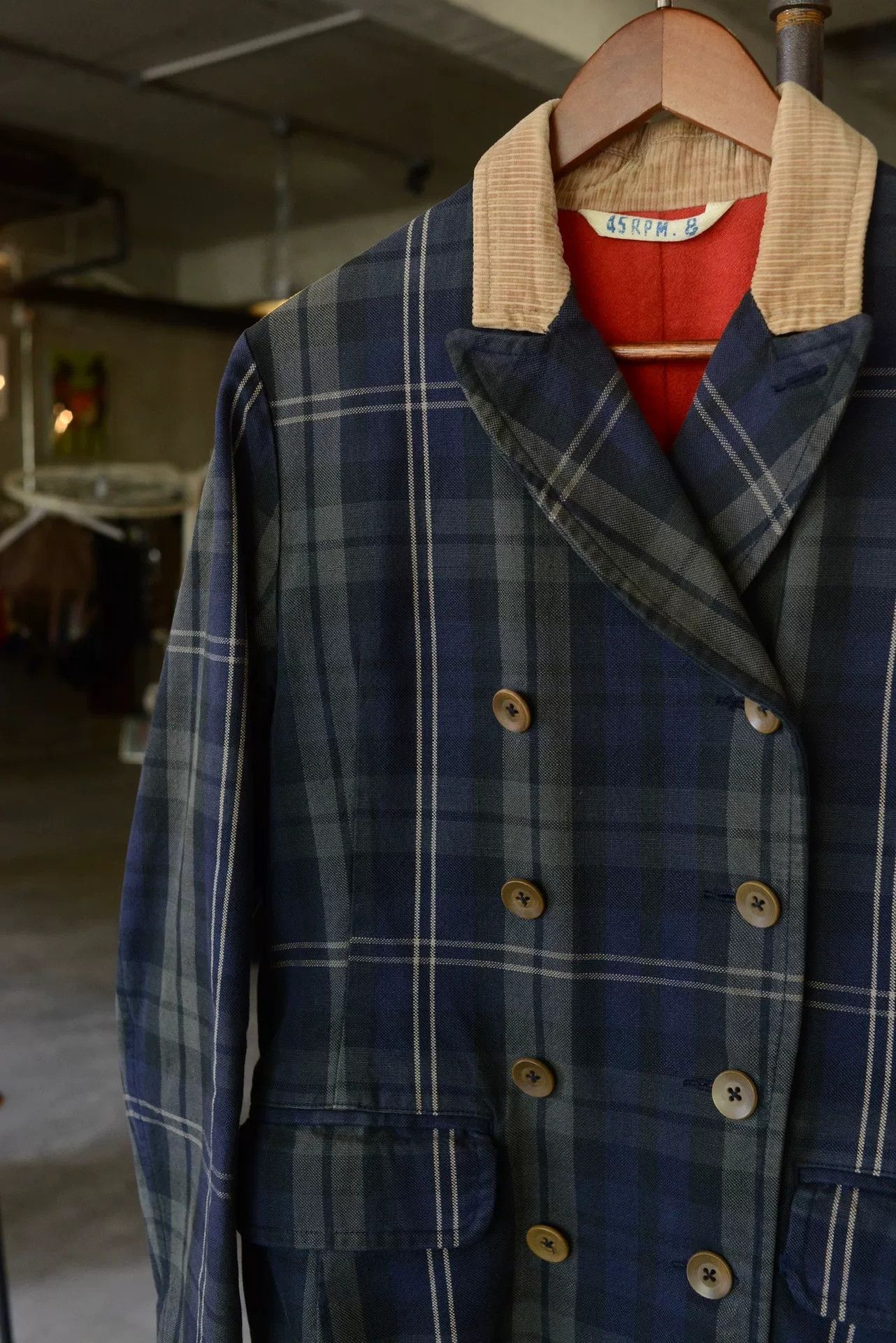 45rpm 45rpm Check Double-Breasted Trench Coat Size US M / EU 48-50 / 2 - 2 Thumbnail