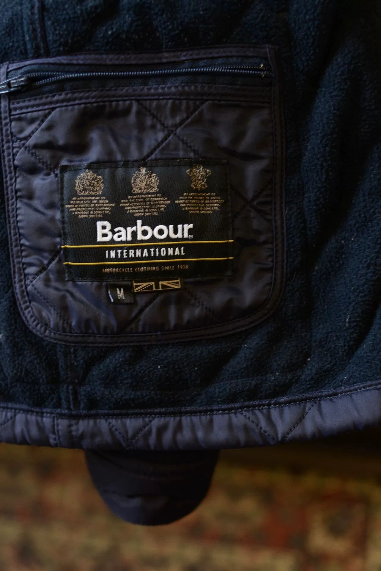 Barbour Barbour International Navy Quilted Jacket Size US M / EU 48-50 / 2 - 9 Thumbnail