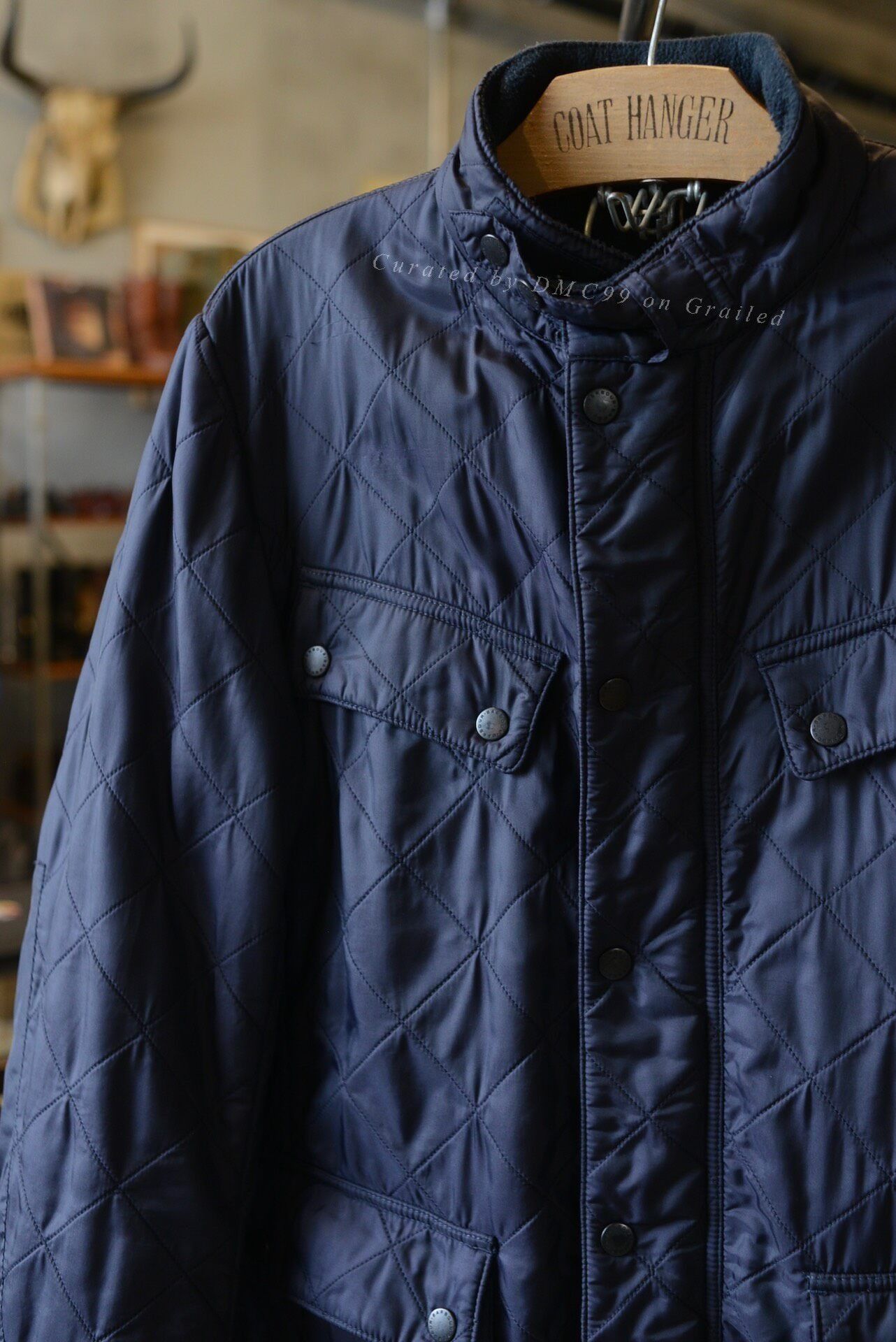Barbour Barbour International Navy Quilted Jacket Size US M / EU 48-50 / 2 - 2 Thumbnail