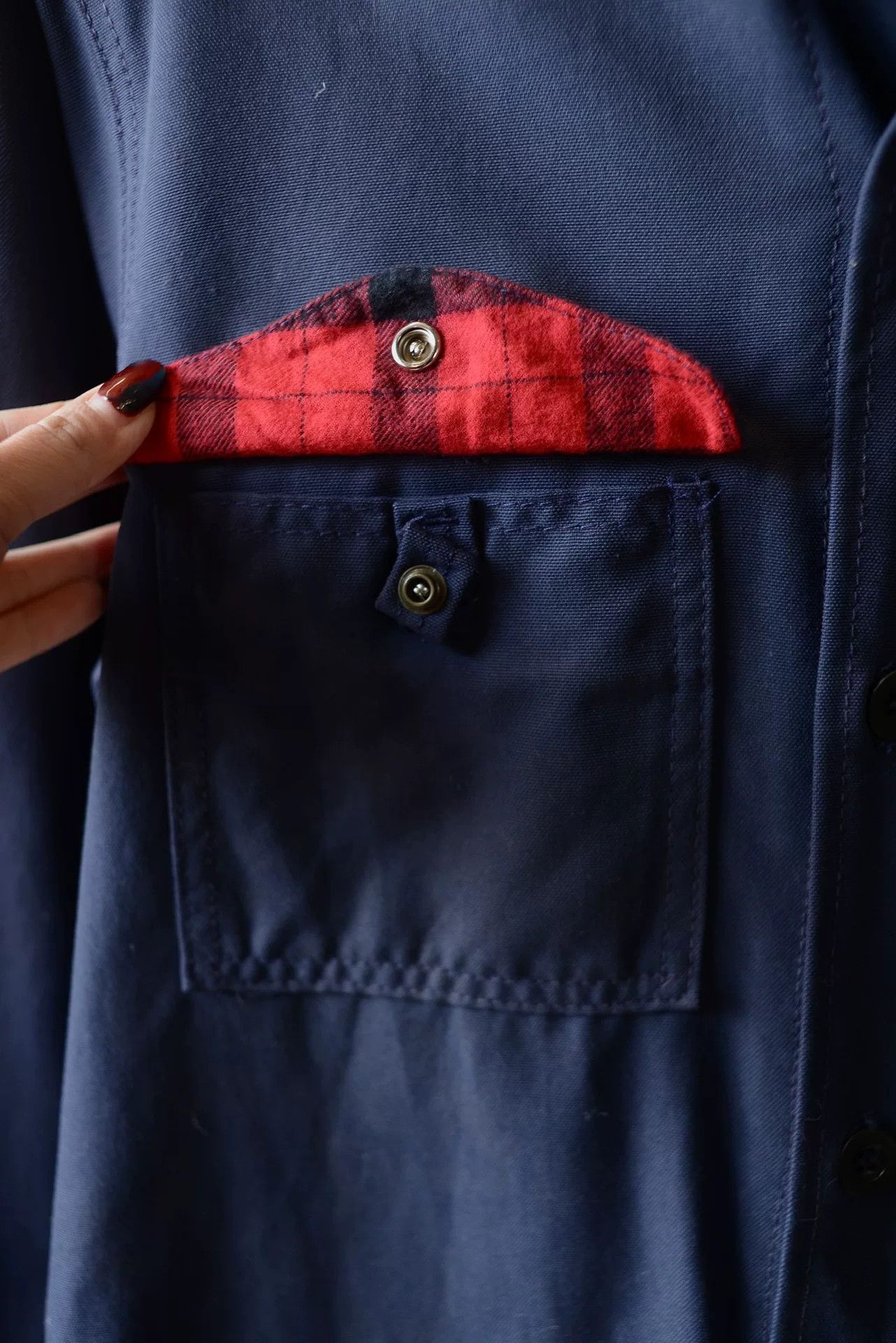 Filson Filson 1990s Navy Double Pocket Jacket Size US S / EU 44-46 / 1 - 4 Thumbnail