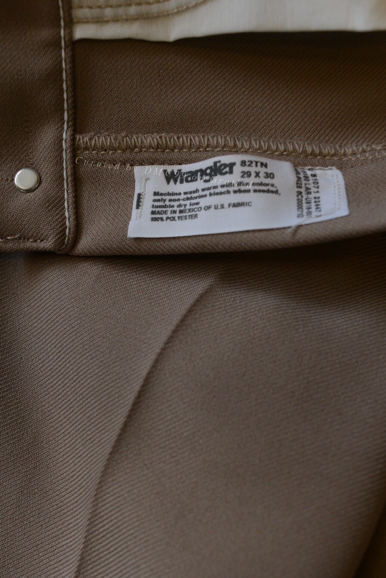 Wrangler Wrangler Oatmeal Straight-Leg Pants Size US 29 - 9 Thumbnail