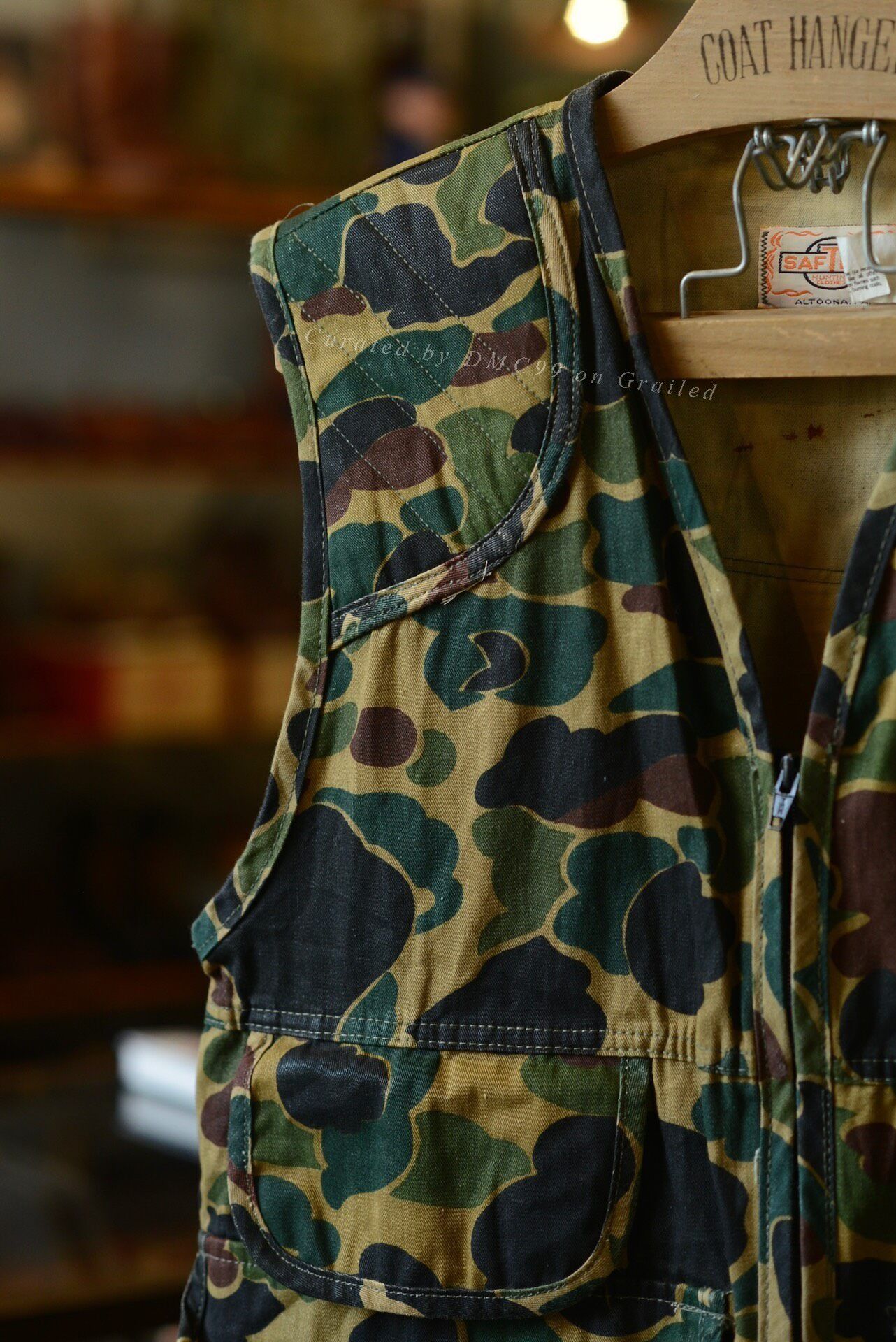 SafTbak 1970s Duck Hunting Camo Vest Size US M / EU 48-50 / 2 - 2 Thumbnail