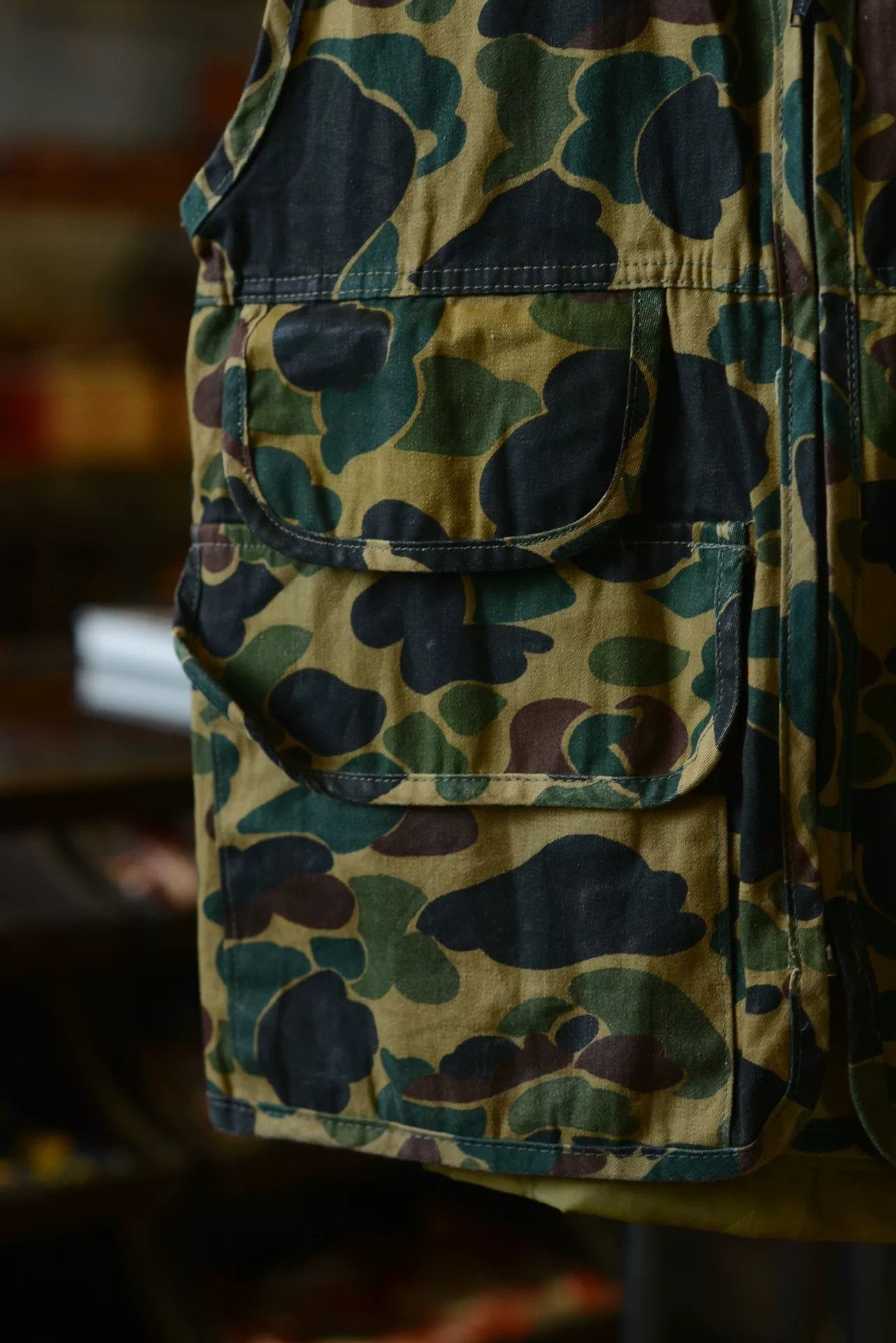 SafTbak 1970s Duck Hunting Camo Vest Size US M / EU 48-50 / 2 - 4 Thumbnail