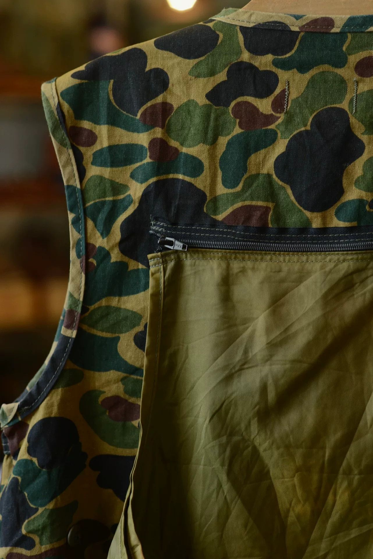 SafTbak 1970s Duck Hunting Camo Vest Size US M / EU 48-50 / 2 - 7 Thumbnail