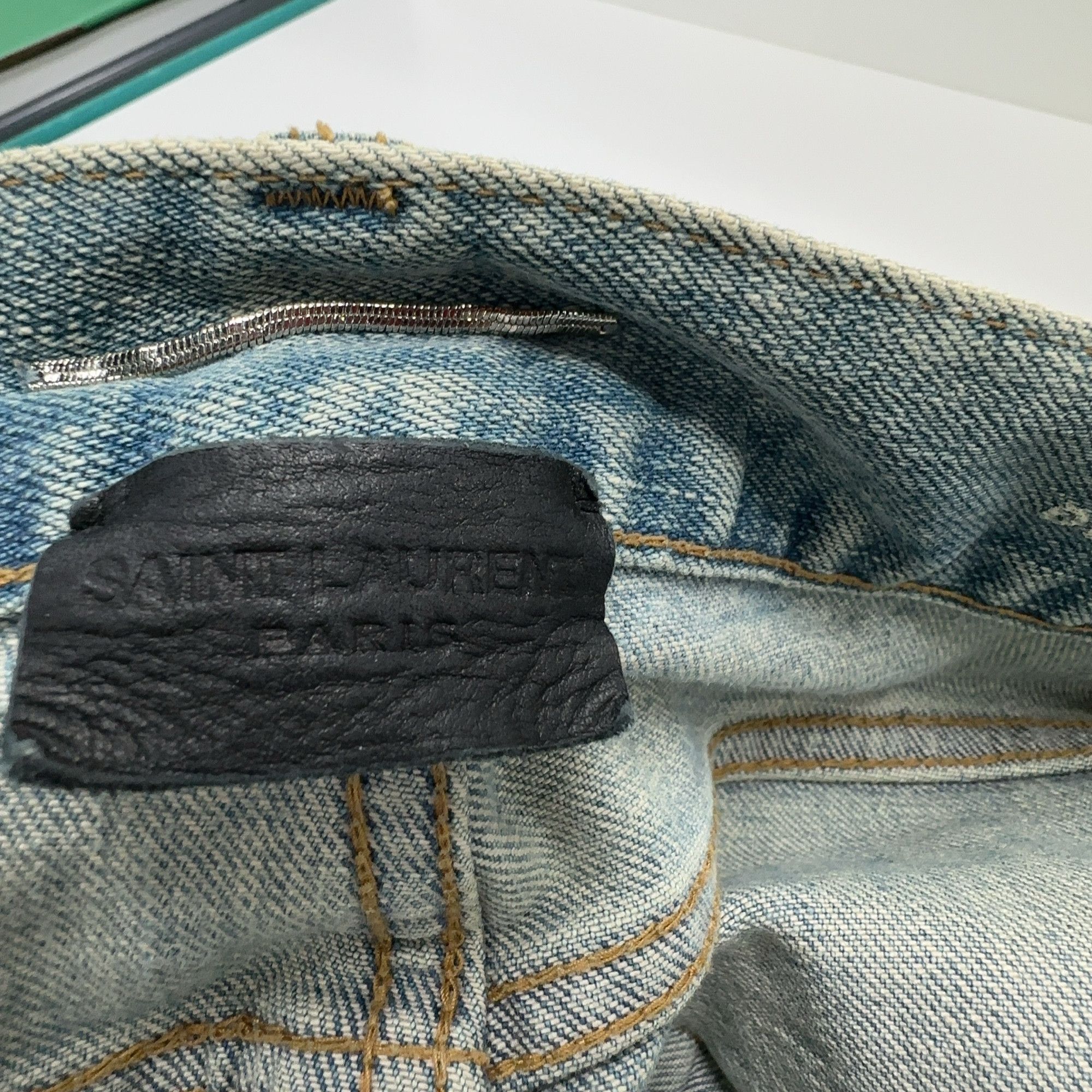 Saint Laurent Paris Saint Laurent Distressed Denim Jeans Size 30 Size US 30 / EU 46 - 4 Thumbnail