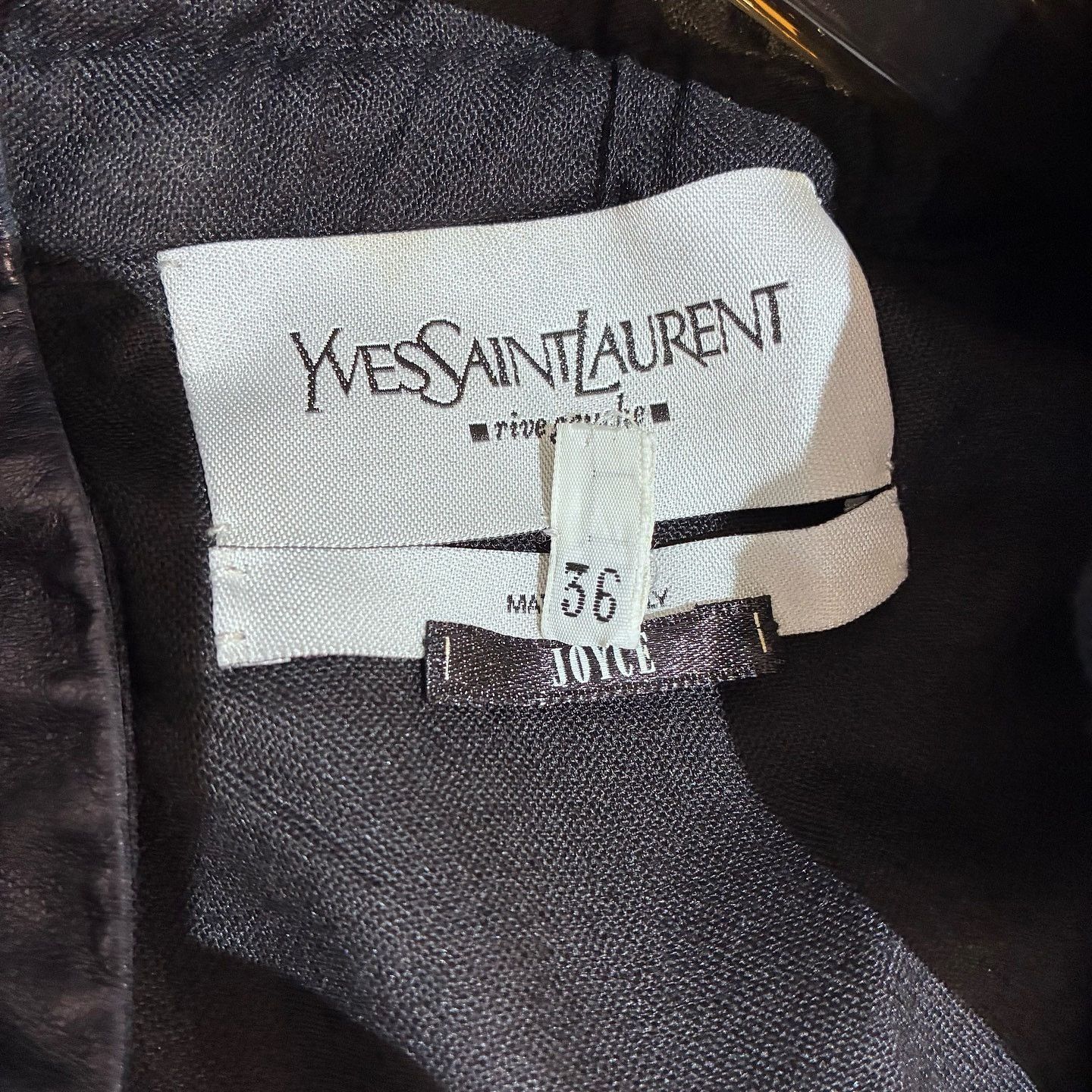 Yves Saint Laurent Yves Saint Laurent Rive Gauche Leather Jacket Size 36 Size XS / US 0-2 / IT 36-38 - 3 Thumbnail