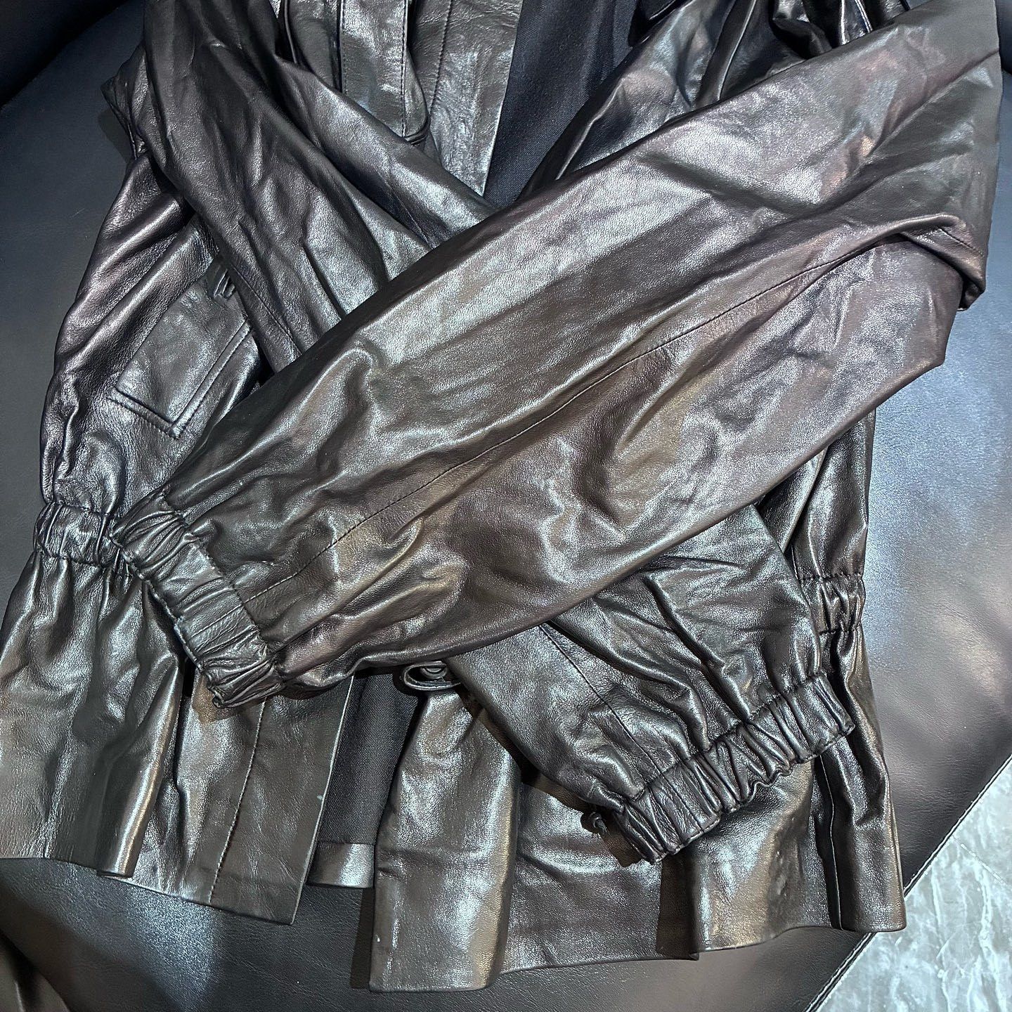 Yves Saint Laurent Yves Saint Laurent Rive Gauche Leather Jacket Size 36 Size XS / US 0-2 / IT 36-38 - 5 Thumbnail
