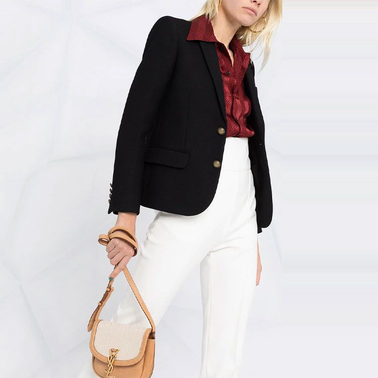 Saint Laurent Paris Saint Laurent Anchor Embroidered Blazer Size 34 Size XS / US 0-2 / IT 36-38 - 9 Thumbnail