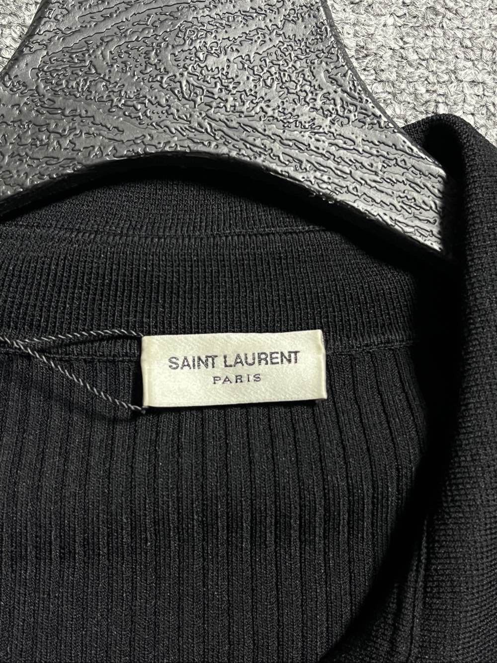 Saint Laurent Paris Saint Laurent Ribbed Collared Sweater Size L Size L / US 10 / IT 46 - 3 Thumbnail