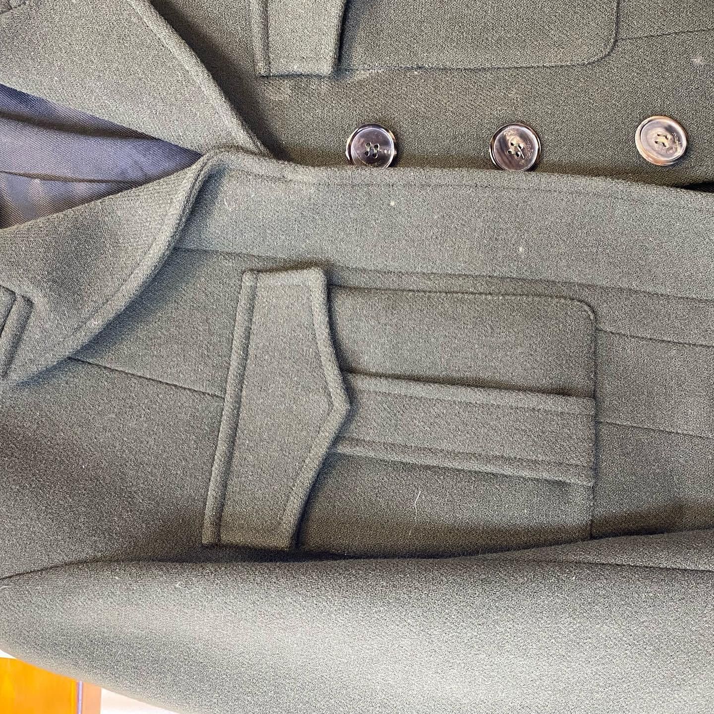 Saint Laurent Paris Saint Laurent Green Wool Jacket F38 Size S / US 4 / IT 40 - 8 Thumbnail