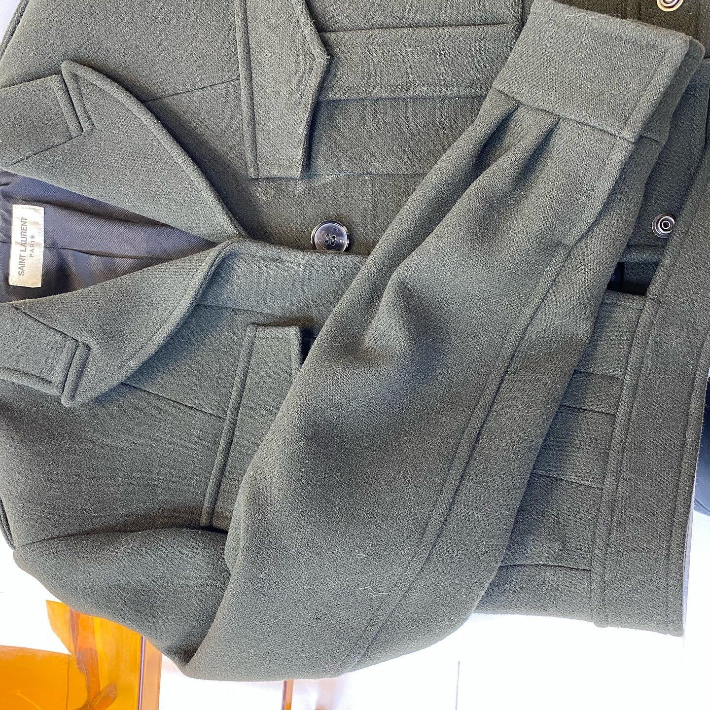 Saint Laurent Paris Saint Laurent Green Wool Jacket F38 Size S / US 4 / IT 40 - 12 Thumbnail