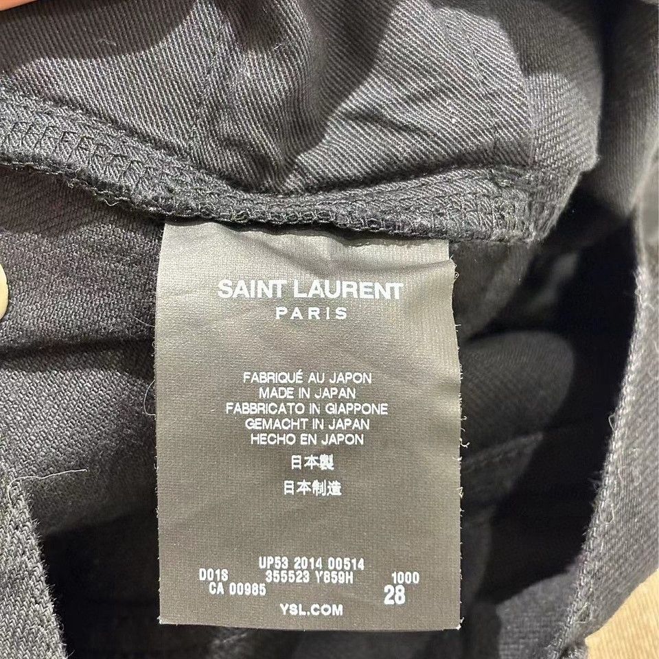 Saint Laurent Paris Saint Laurent D02 Black Denim Jeans Size 28 Size US 28 / EU 44 - 4 Thumbnail