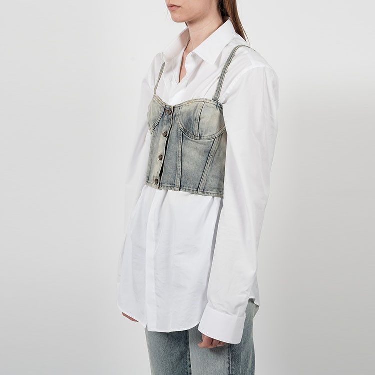 Saint Laurent Paris Saint Laurent Denim Corset Top Size 40 Size M / US 6-8 / IT 42-44 - 6 Thumbnail