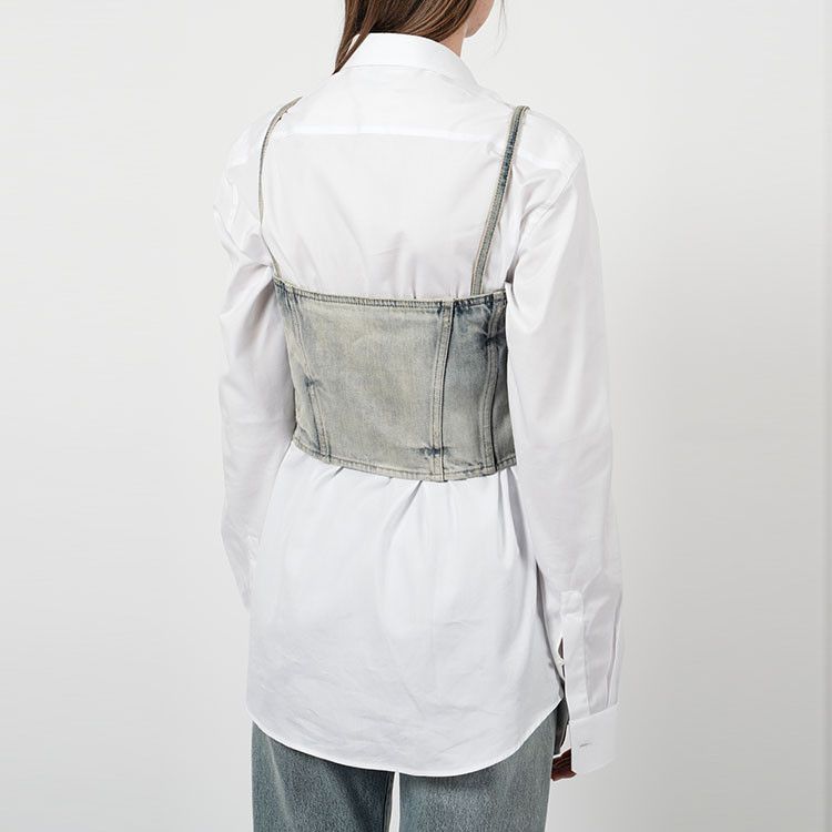 Saint Laurent Paris Saint Laurent Denim Corset Top Size 40 Size M / US 6-8 / IT 42-44 - 8 Thumbnail